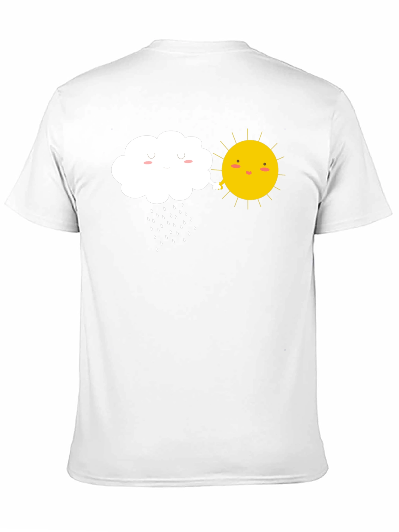 Black Cute Sun and Cloud Graphic Tee view 11