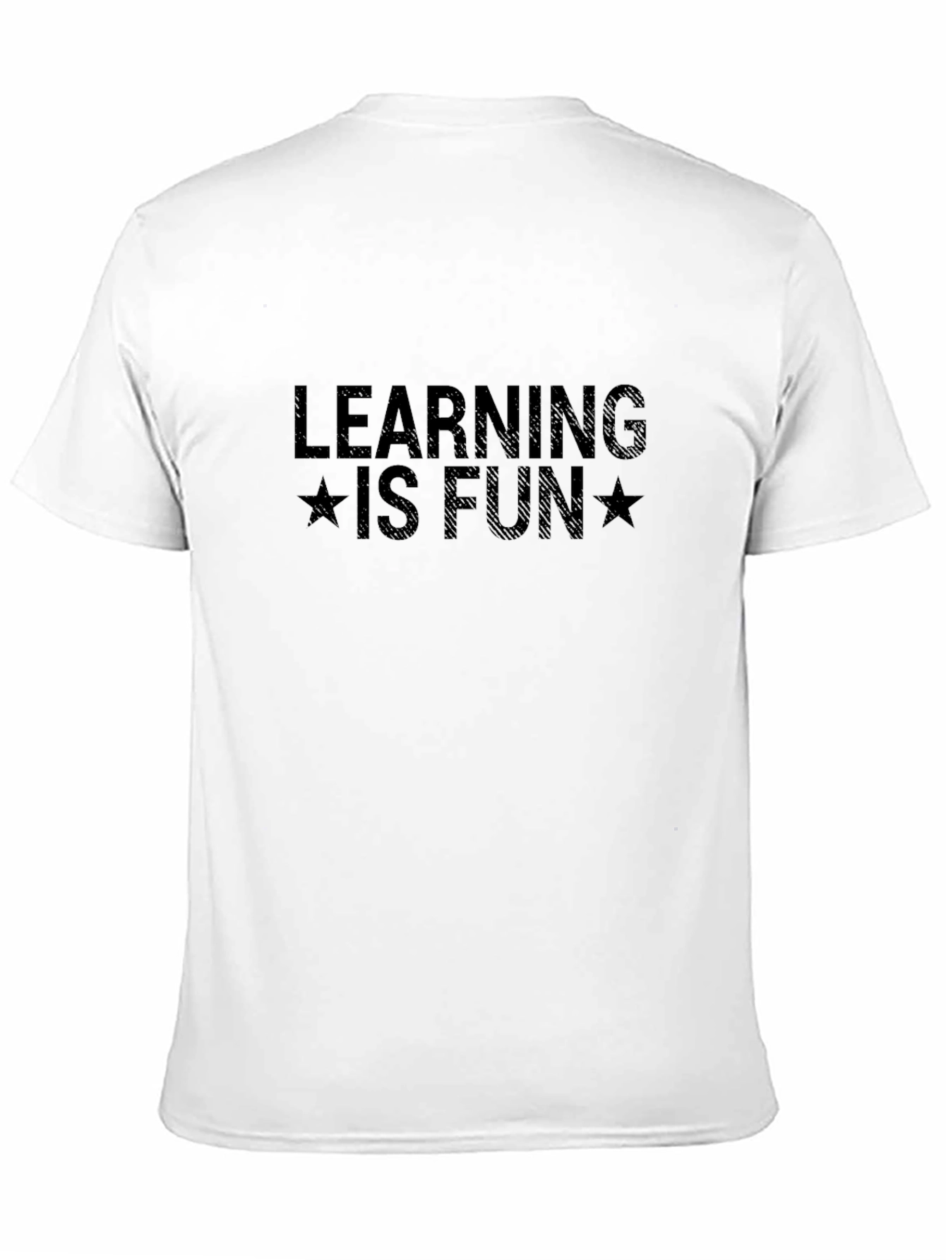 Black Learning Is Fun Graphic Tee - Black Cotton T-Shirt view 11