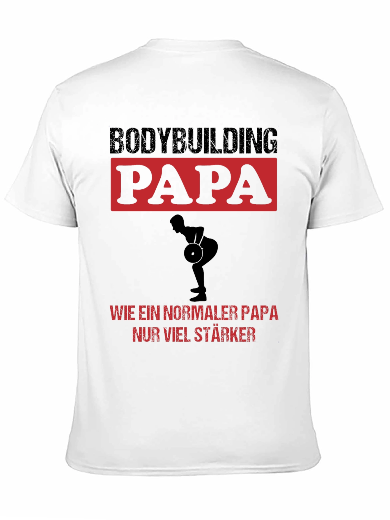 Black Bodybuilding Papa T-Shirt - Strong Dad Tee view 11