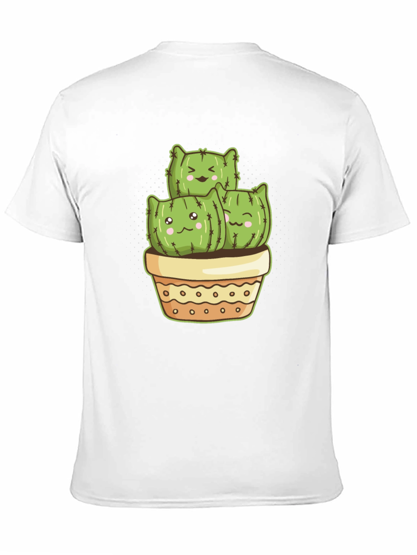 Black Cute Cactus Crew T-Shirt view 11