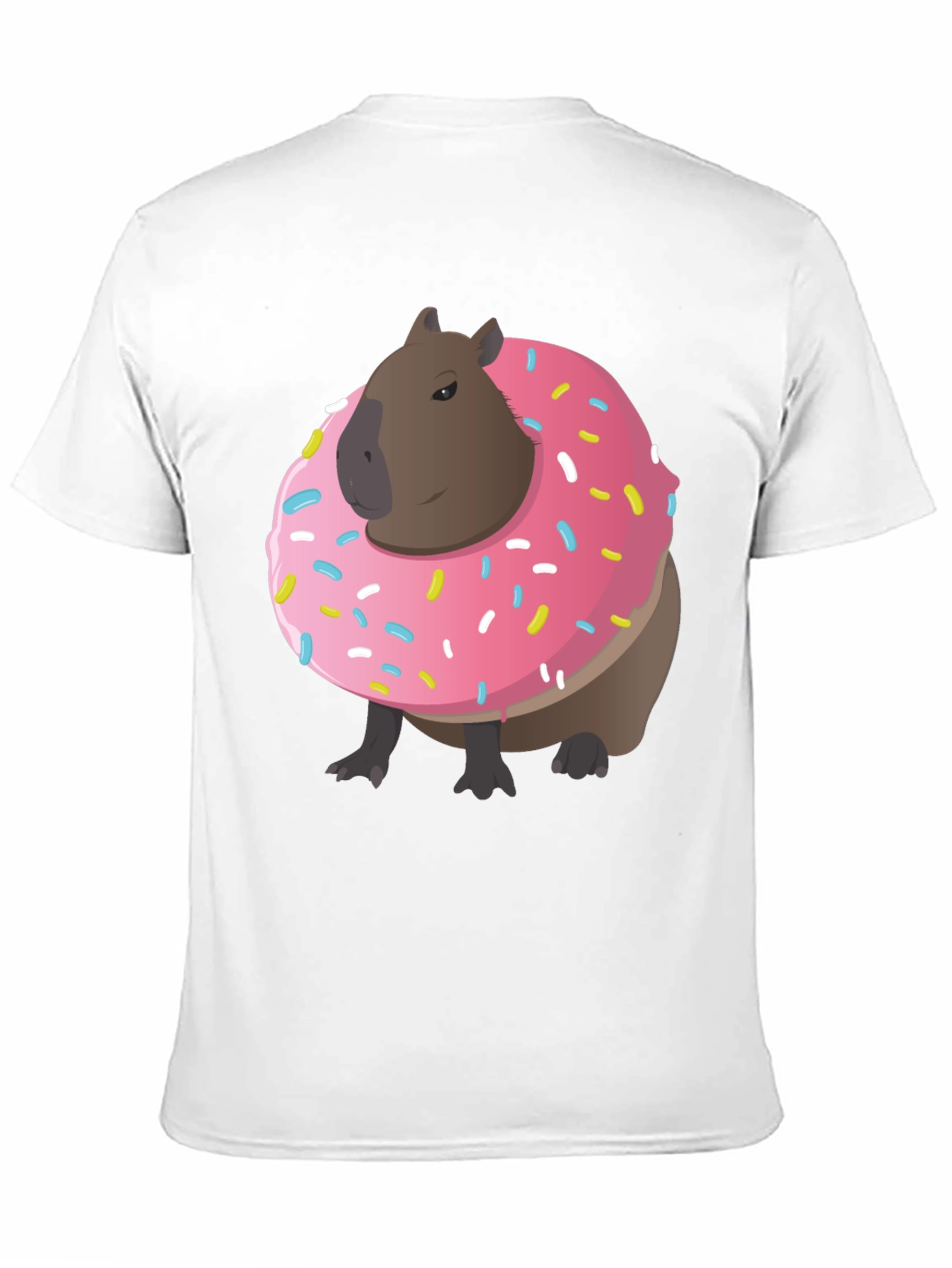 Black Capybara Donut T-Shirt - Funny Graphic Tee view 11