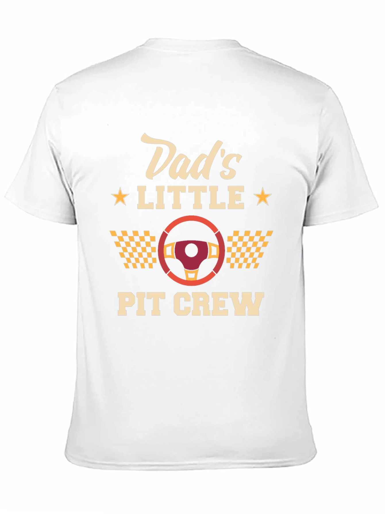 Black Dad's Little Pit Crew Black Graphic T-Shirt view 11