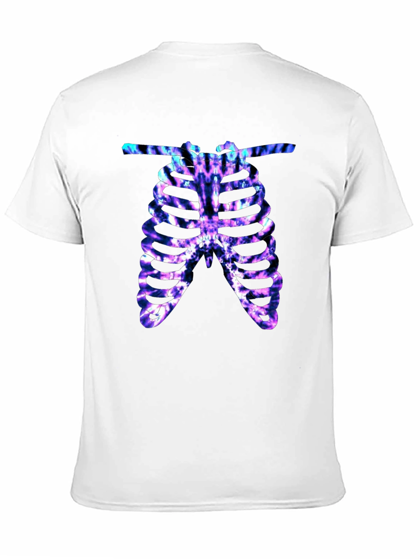 Black Tie Dye Rib Cage Graphic Tee view 11