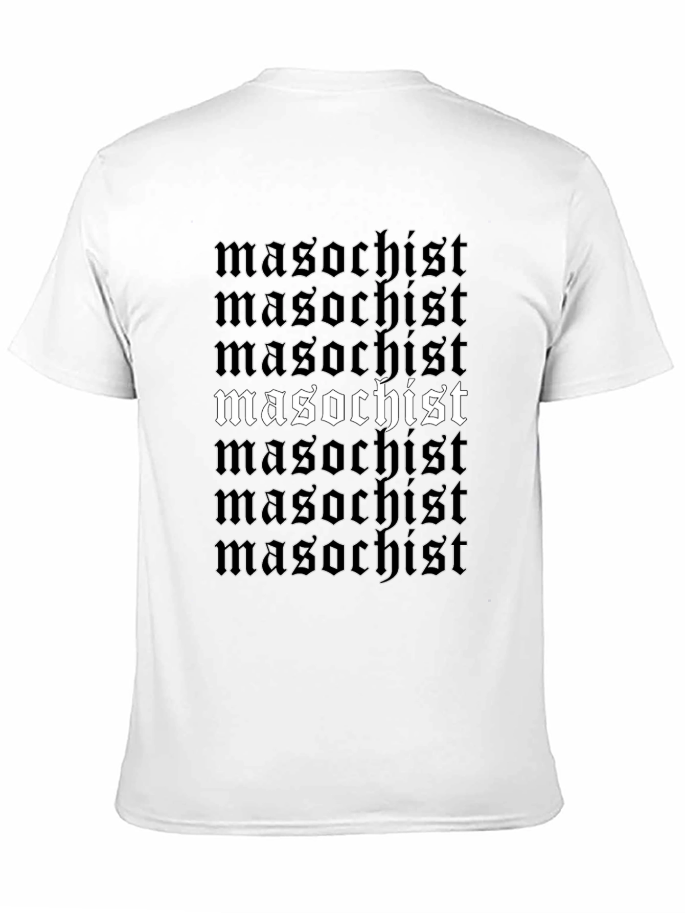 Black Masochist Graphic Tee - Bold Statement Shirt view 11
