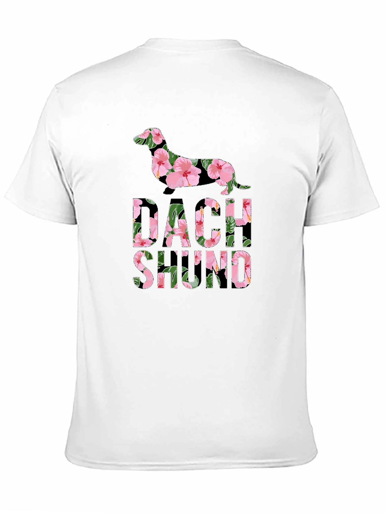 Black Floral Dachshund T-Shirt - Unique Dog Lover Gift view 11