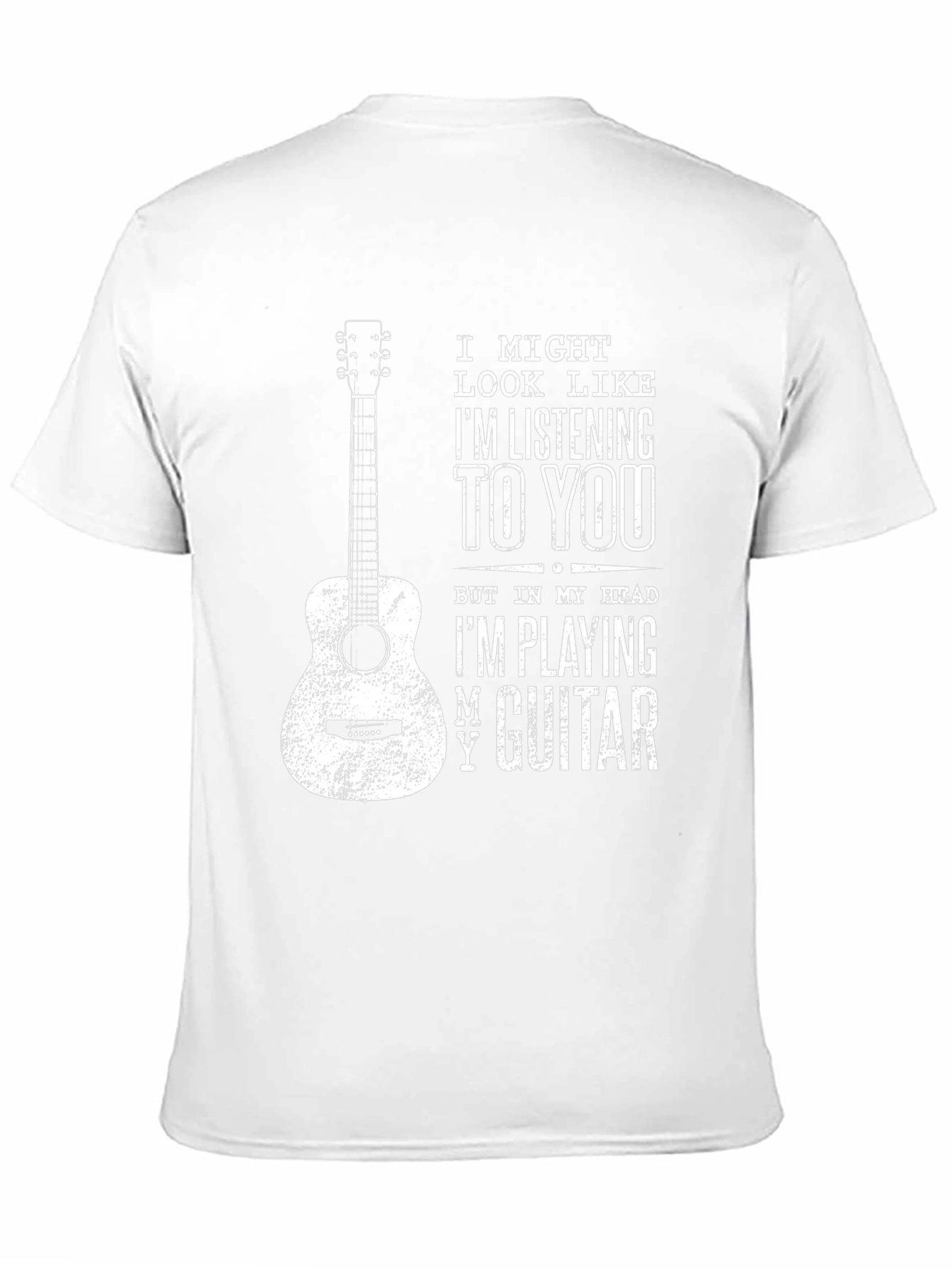 Black Guitar Player T-Shirt: I'm Playing My Guitar view 11