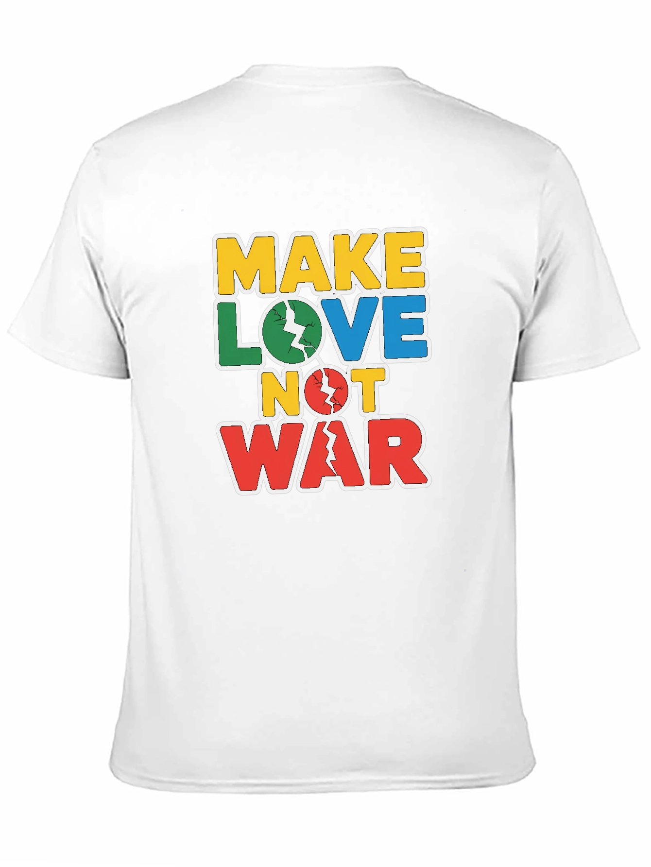 Black Make Love Not War Graphic Tee view 11
