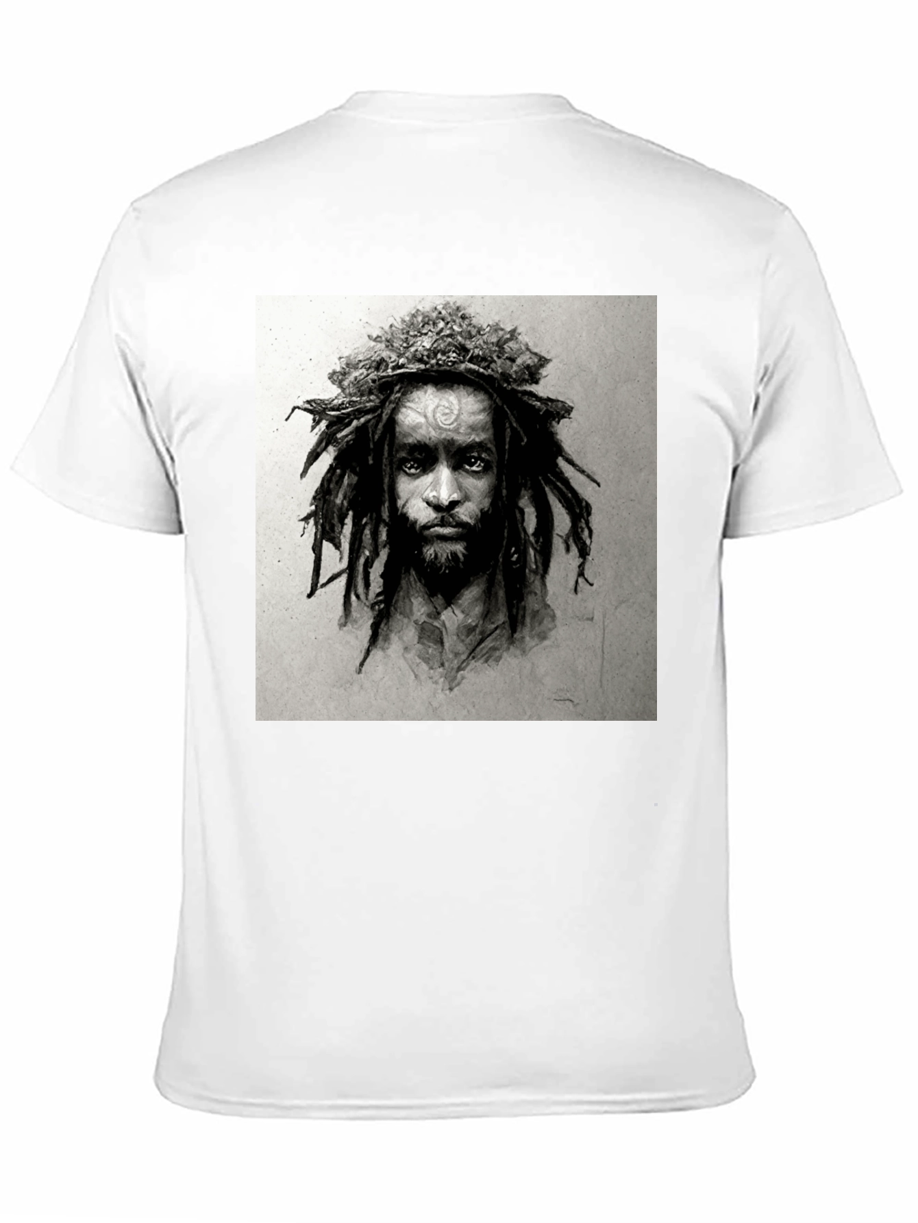 Black Rasta Man Graphic Print Black T-Shirt view 11