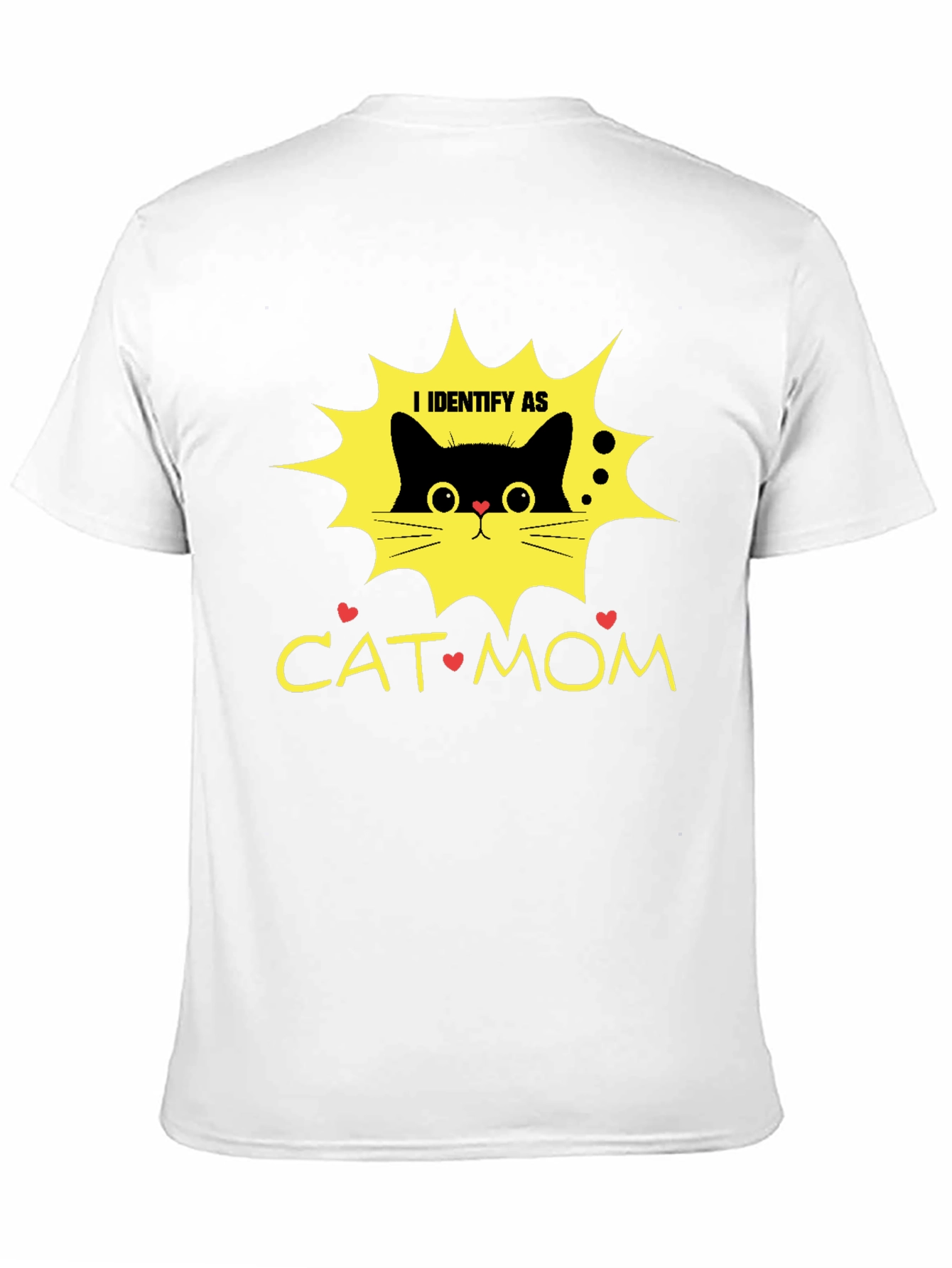 Black I Identify As Cat Mom T-Shirt view 11
