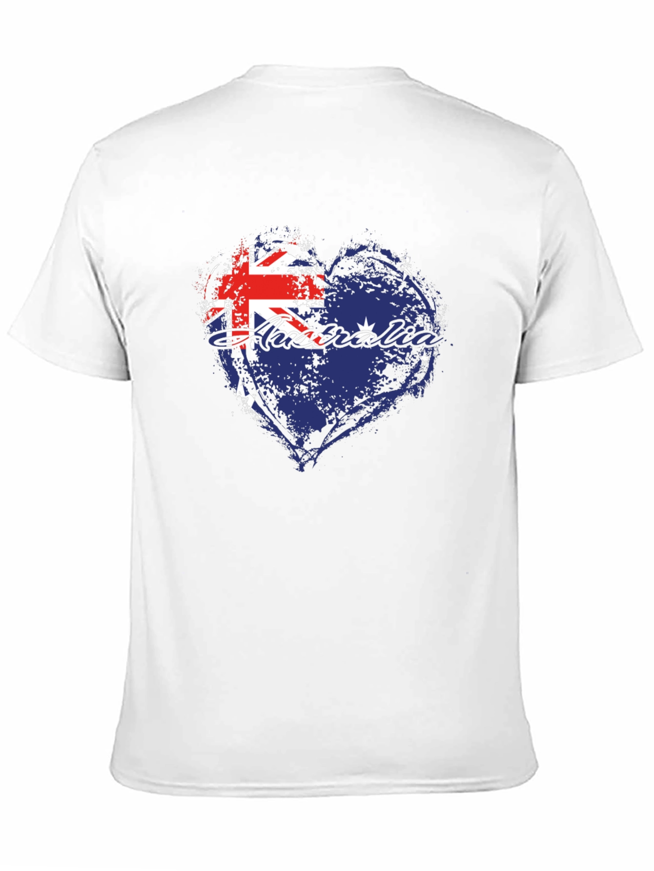 Black Australia Flag Heart Graphic Tee - Black view 11