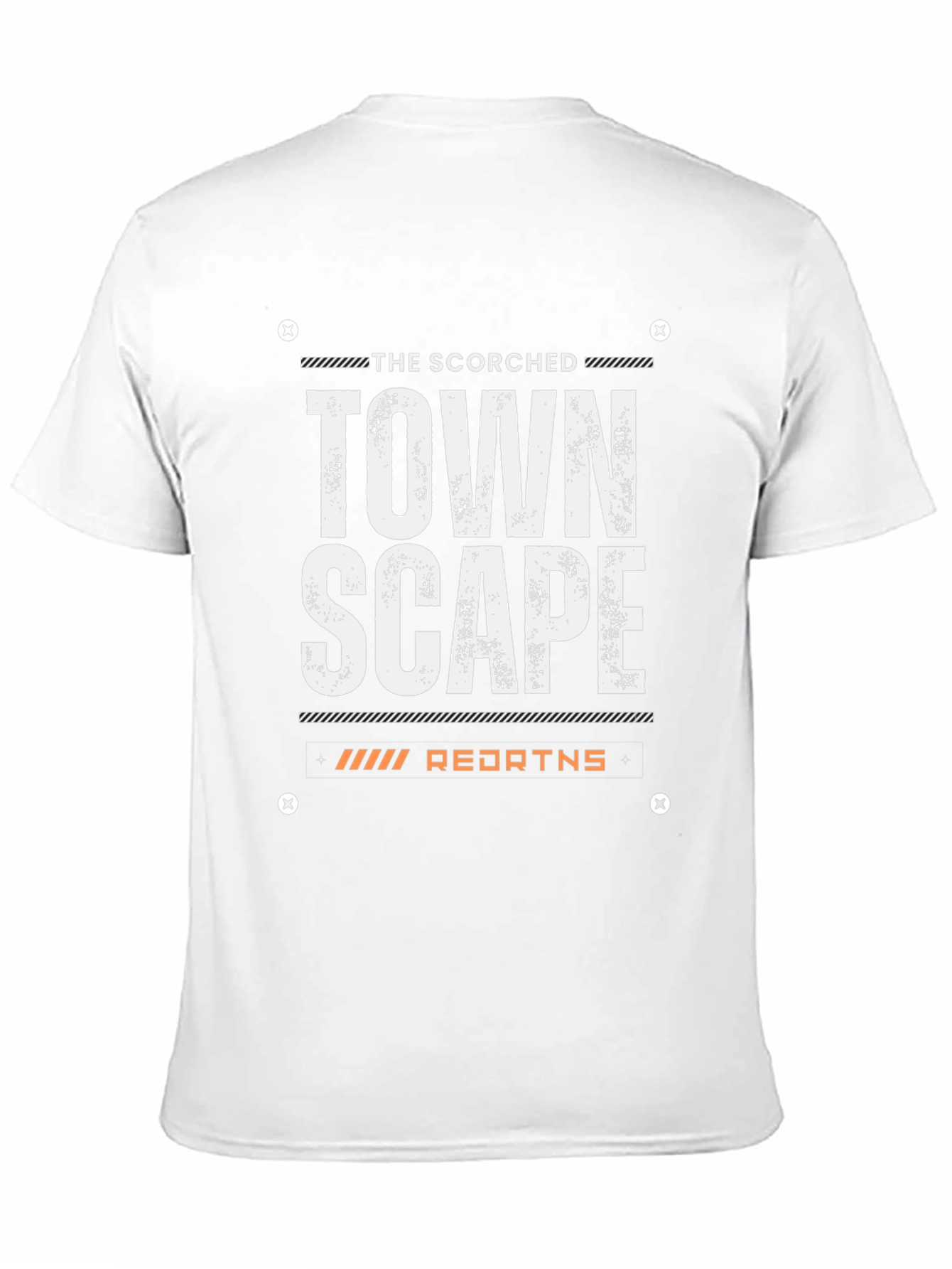 Black Scorched Townscape Graphic Tee - Premium Black Cotton view 11