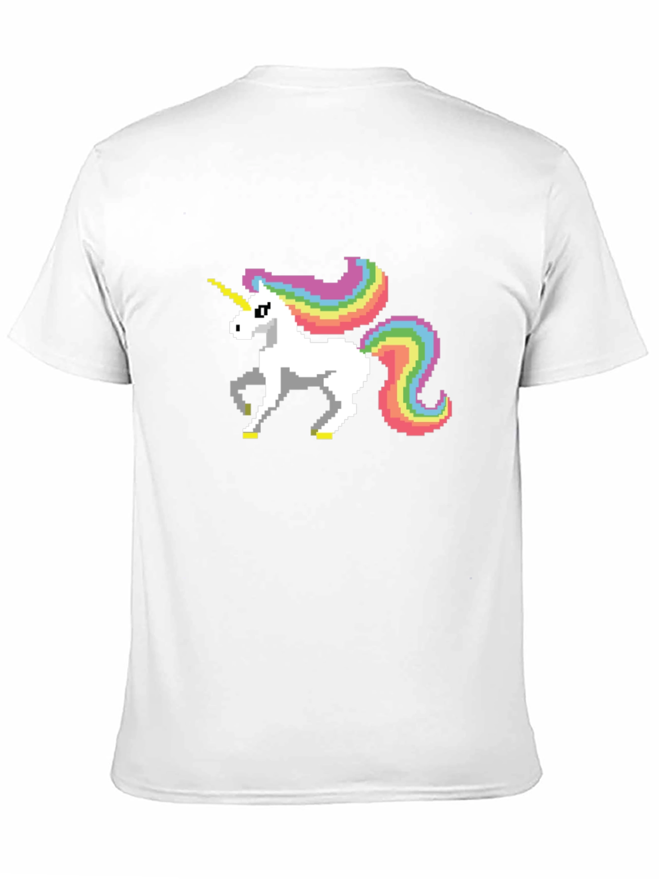 Black Pixel Unicorn Graphic Tee - Black Cotton Shirt view 11