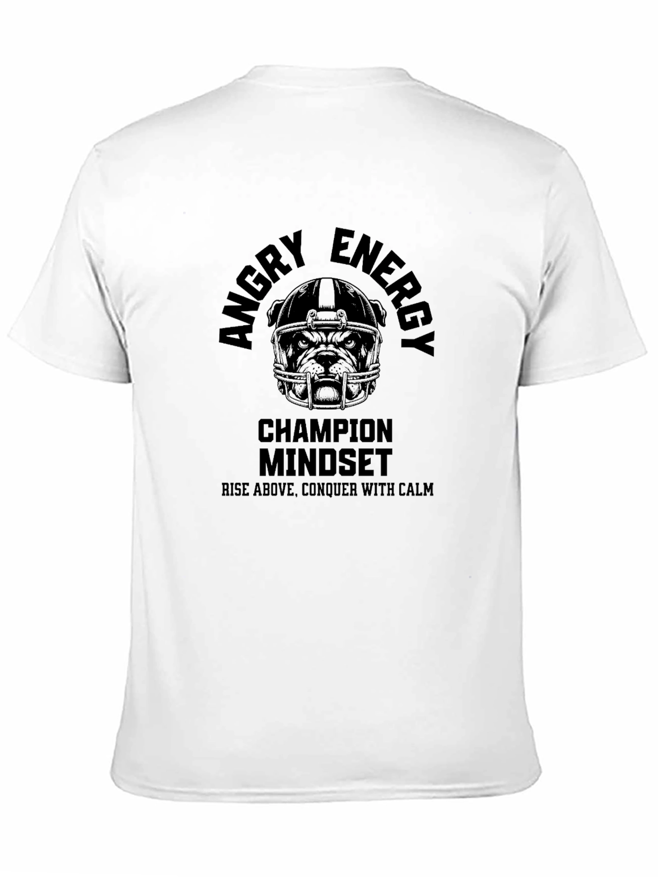 Black Angry Energy Champion Mindset Graphic Tee view 11
