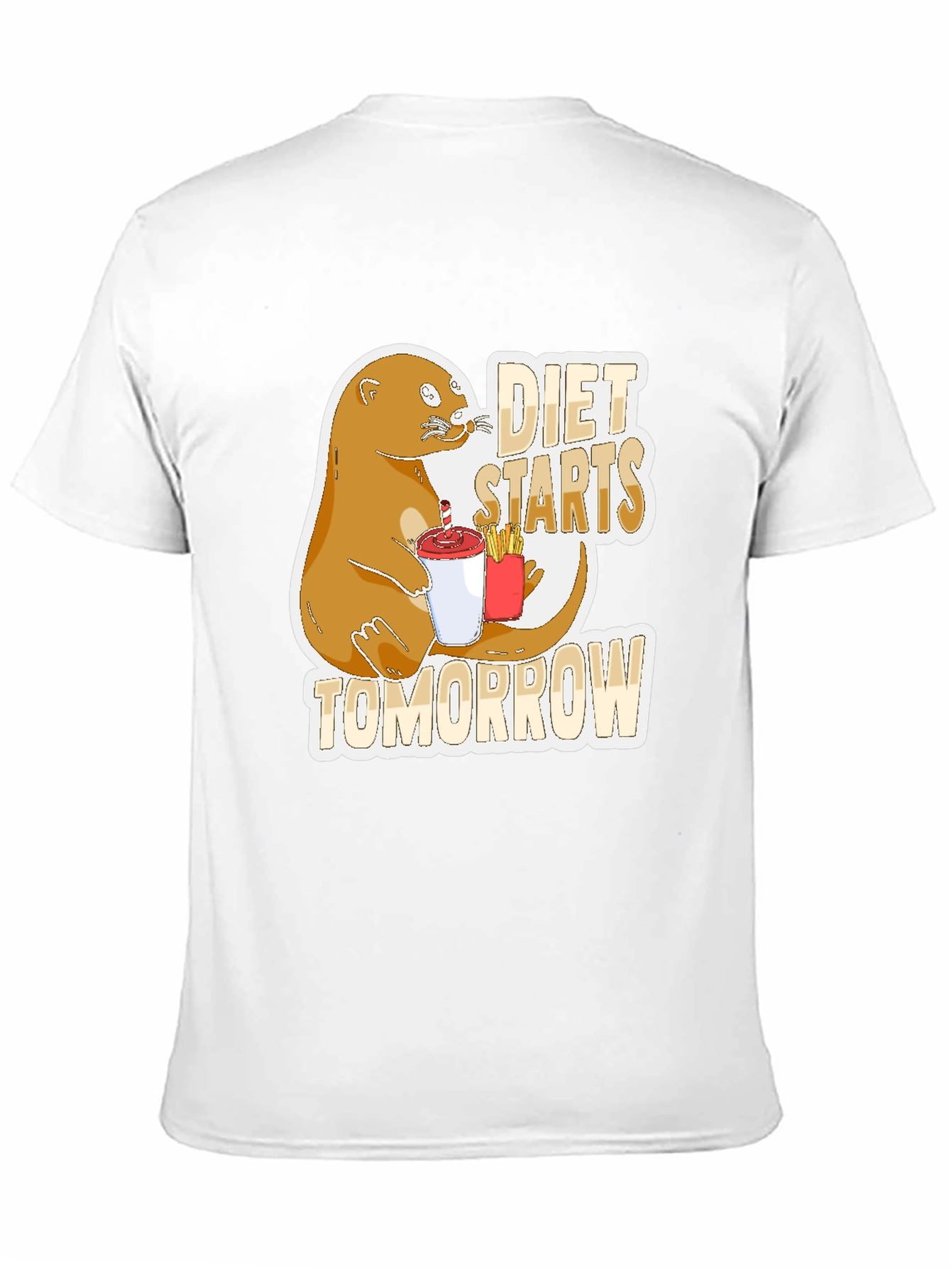 Black Diet Starts Tomorrow Graphic T-Shirt view 11