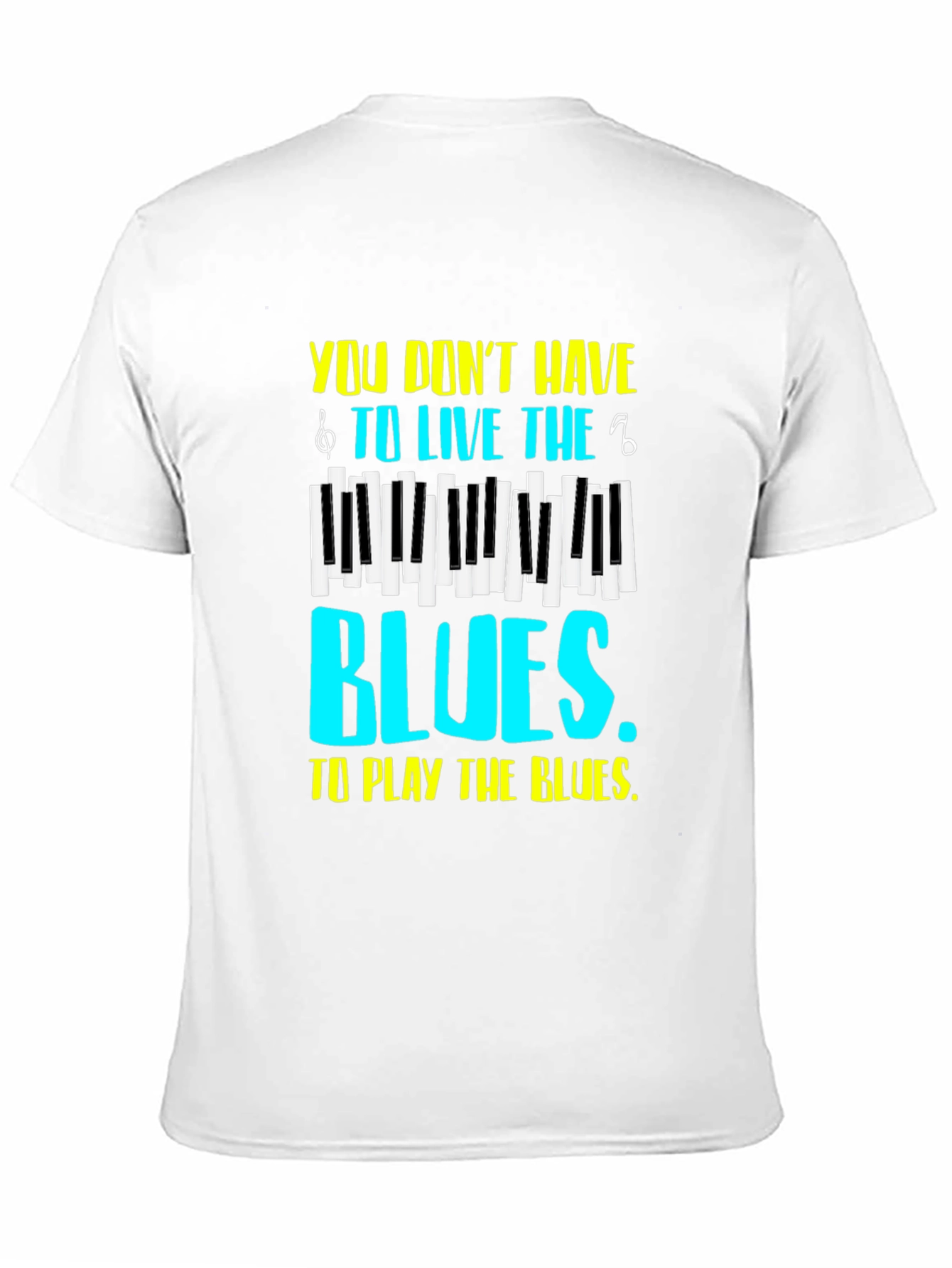 Black Piano Blues T-Shirt - Music Lover Tee view 11