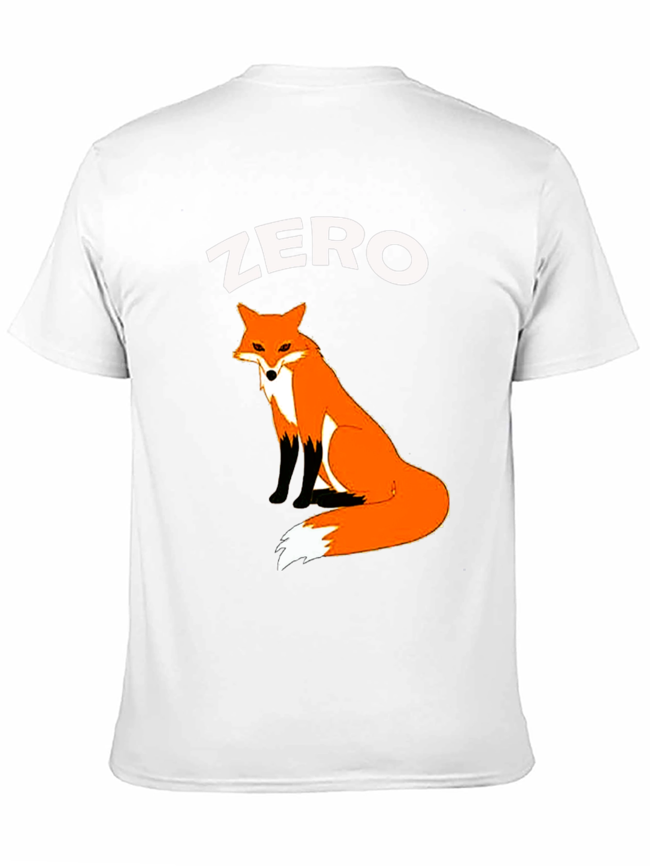 Black Zero Fox Given T-Shirt - Cute Animal Graphic Tee view 11
