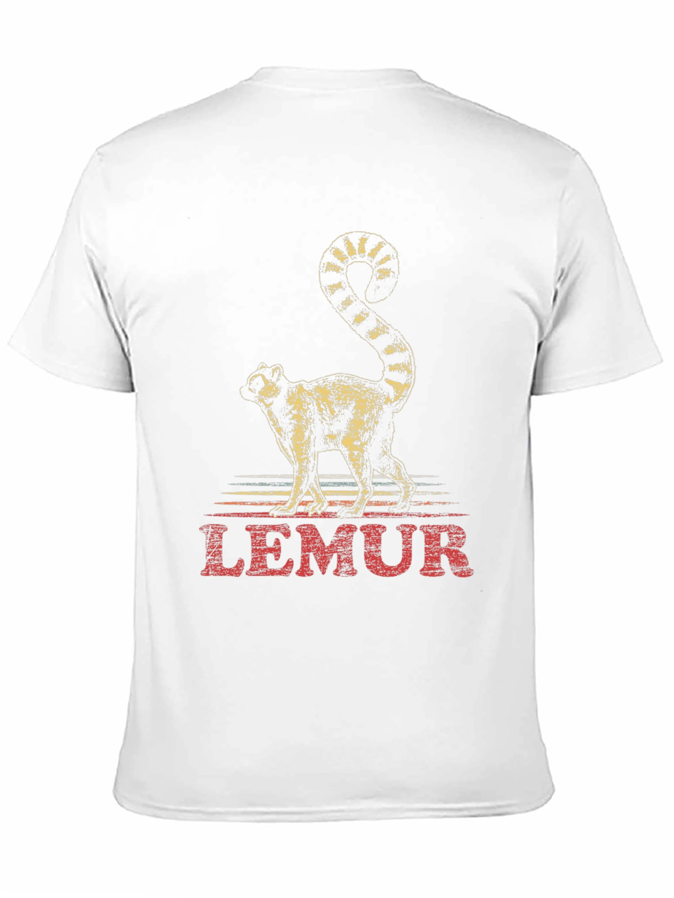 Black Lemur Graphic Print Crew Neck T-Shirt view 11