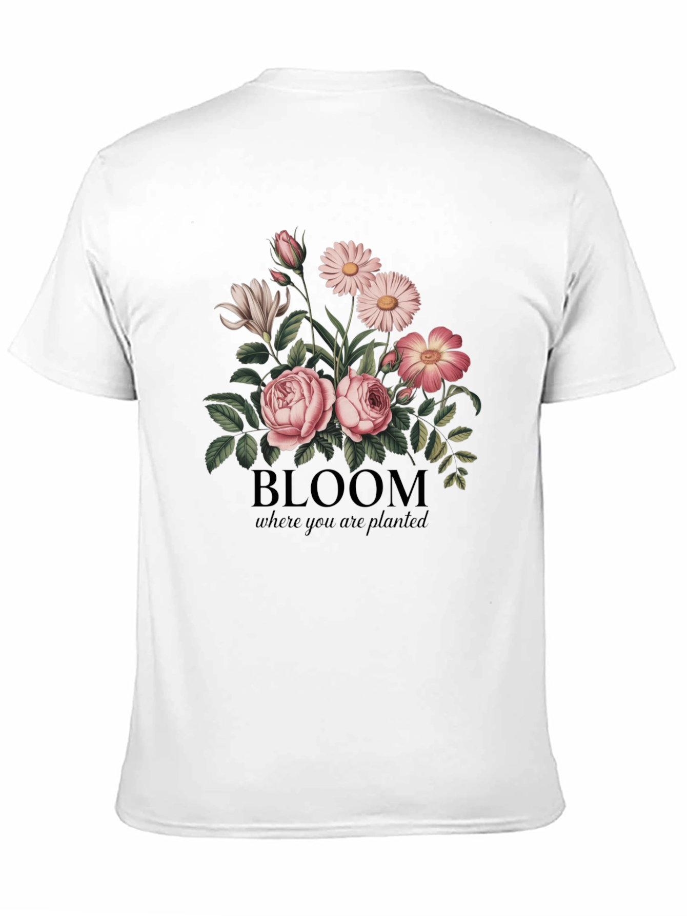 Black Bloom Where You Are Planted T-Shirt view 11