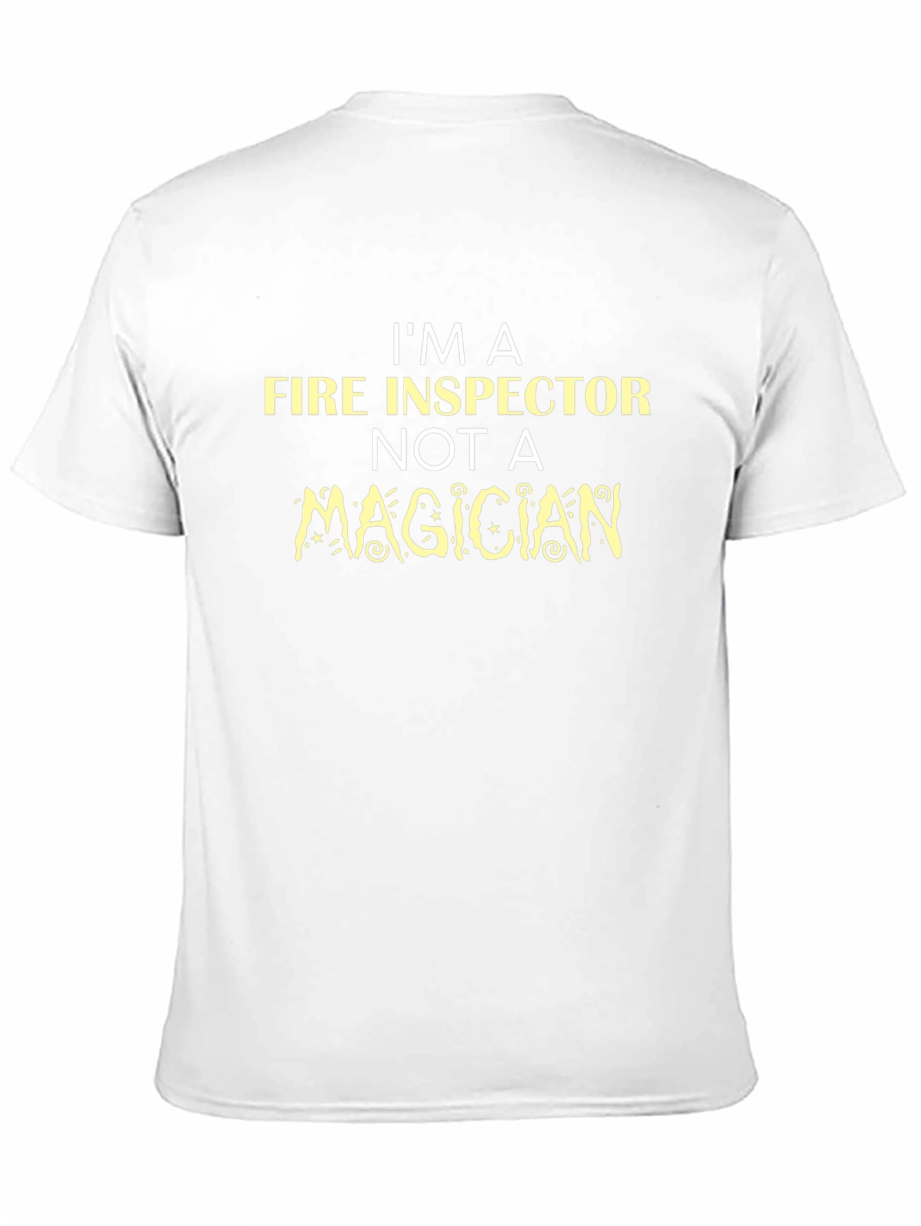 Black Fire Inspector T-Shirt - Not a Magician Funny Tee view 11