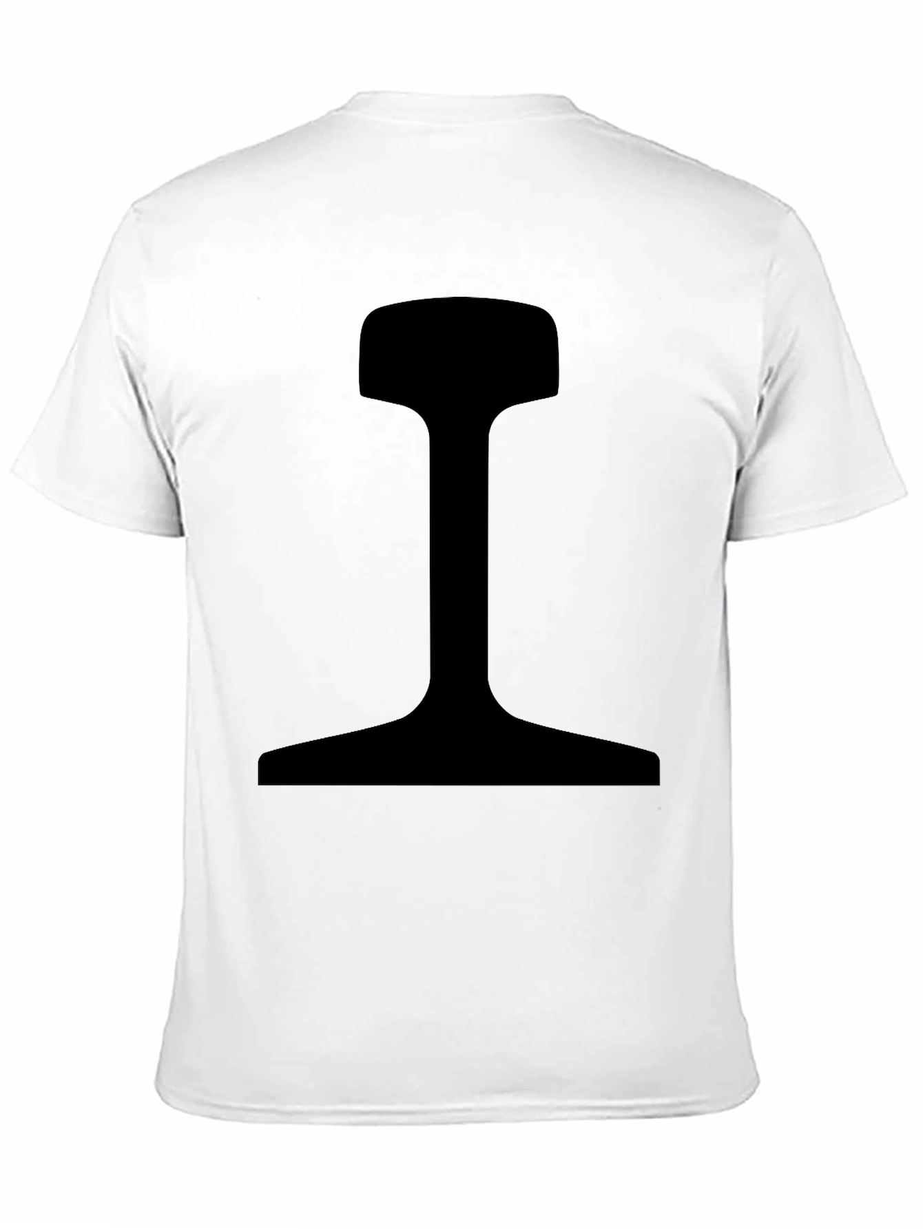 Black Men's Black T-Shirt with Rail Profile Graphic view 11