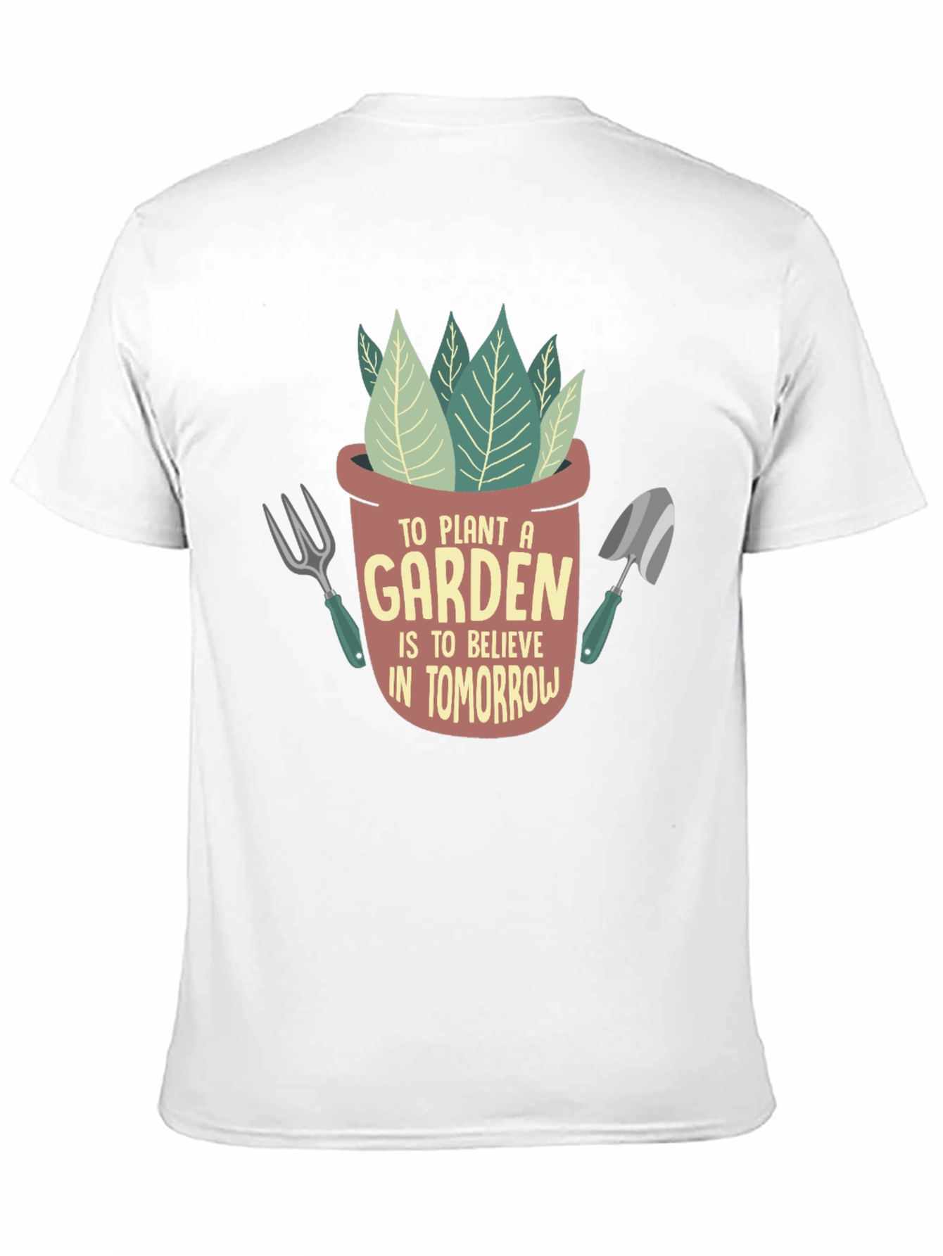 Black Plant a Garden Believe in Tomorrow Graphic T-Shirt view 11