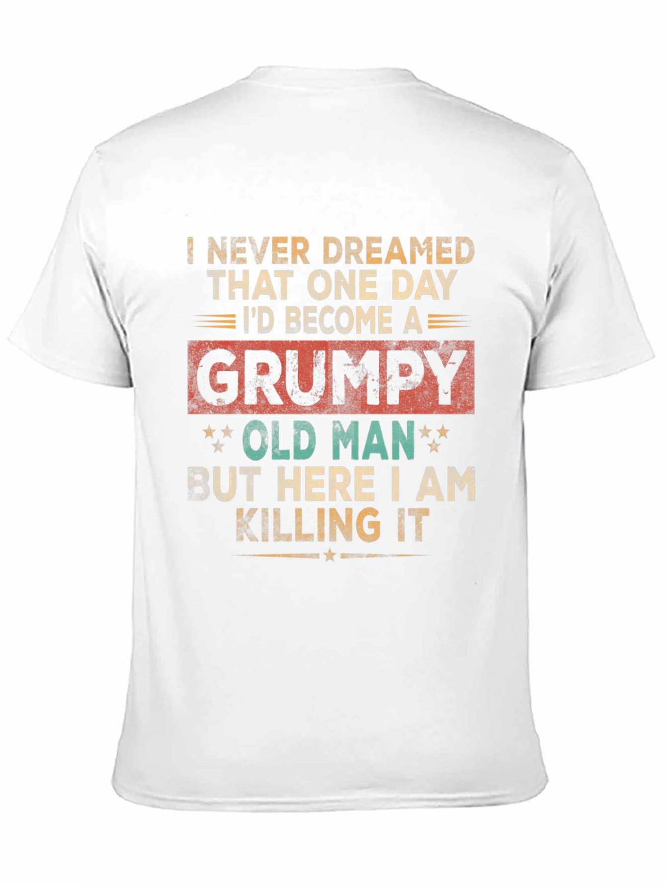 Black Grumpy Old Man T-Shirt - Novelty Gift for Grandpas view 11