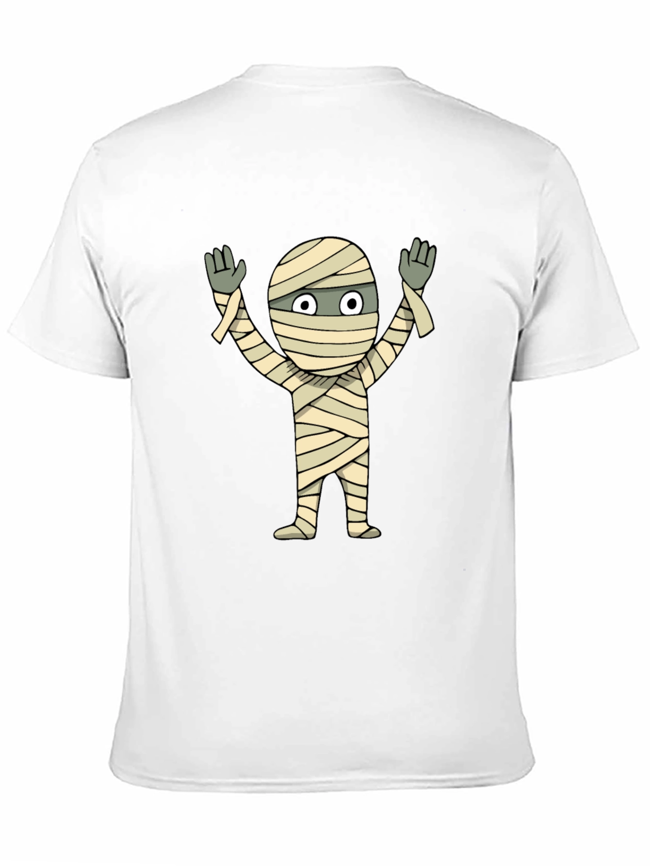 Black Mummy Graphic Tee - Halloween Black T-Shirt view 11