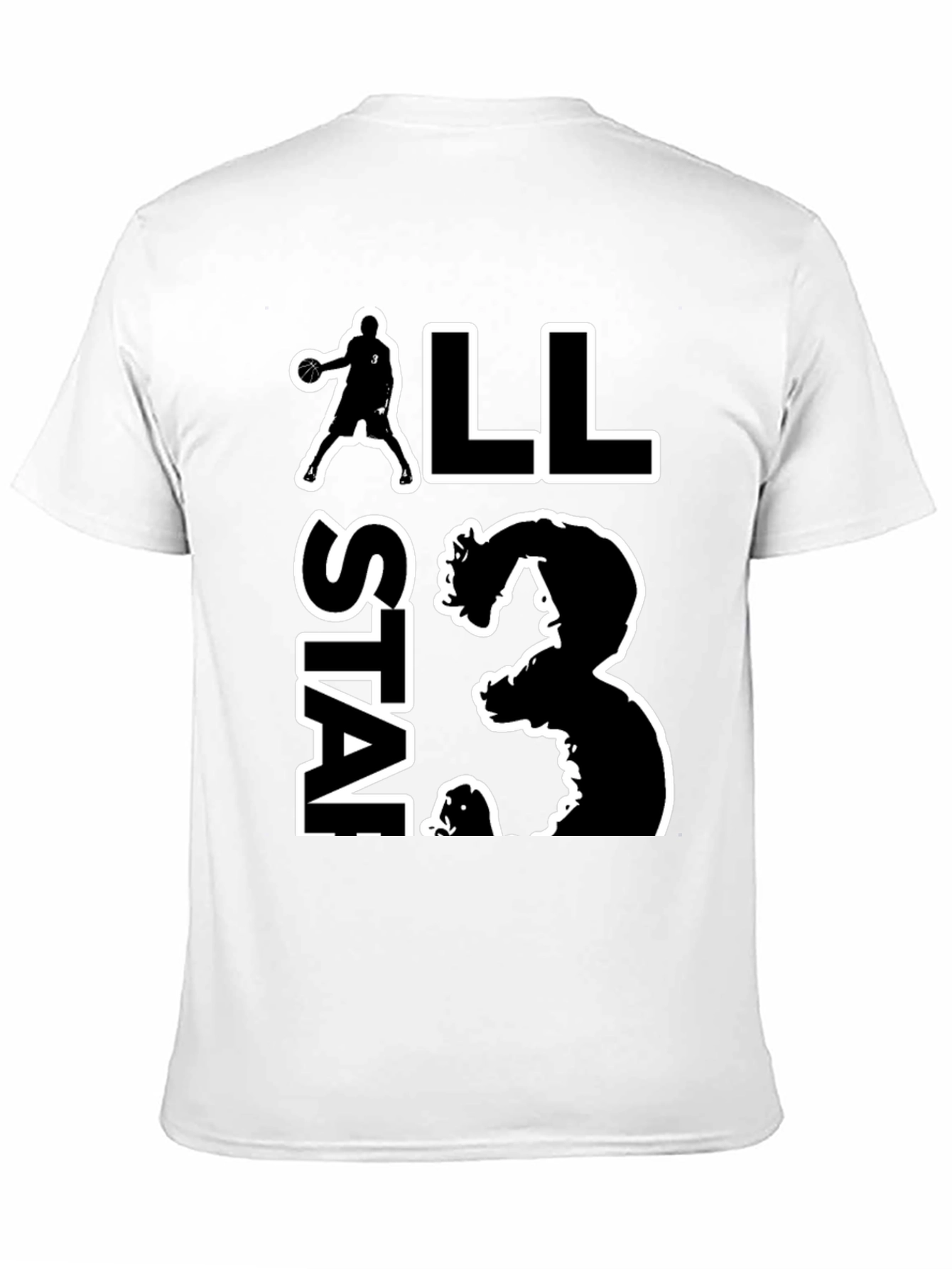 Black All Star 23 Basketball Graphic T-Shirt view 11