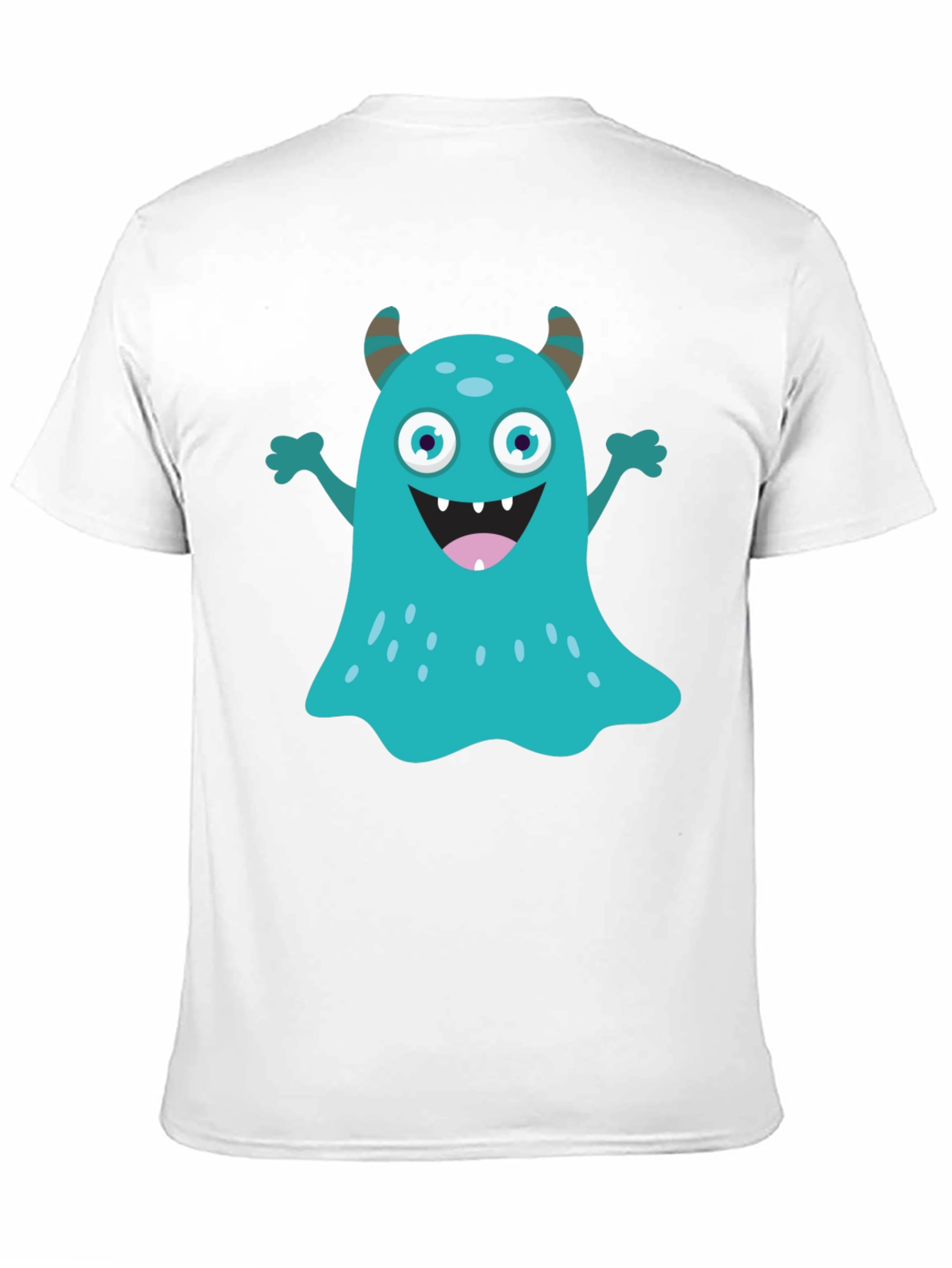 Black Fun Monster Graphic Tee - Black Cotton T-Shirt view 11