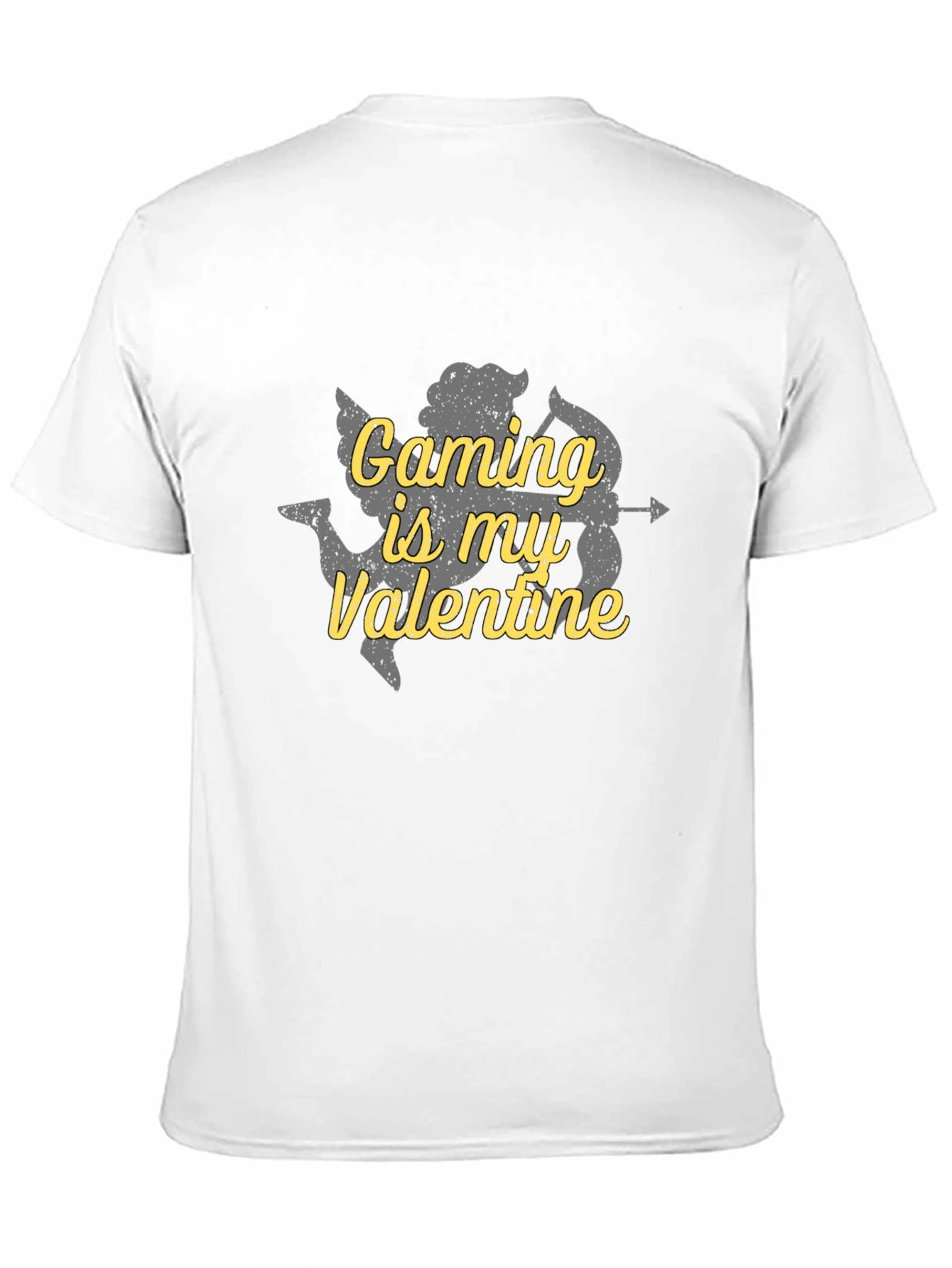 Black Gaming is My Valentine Cupid Graphic T-Shirt view 11
