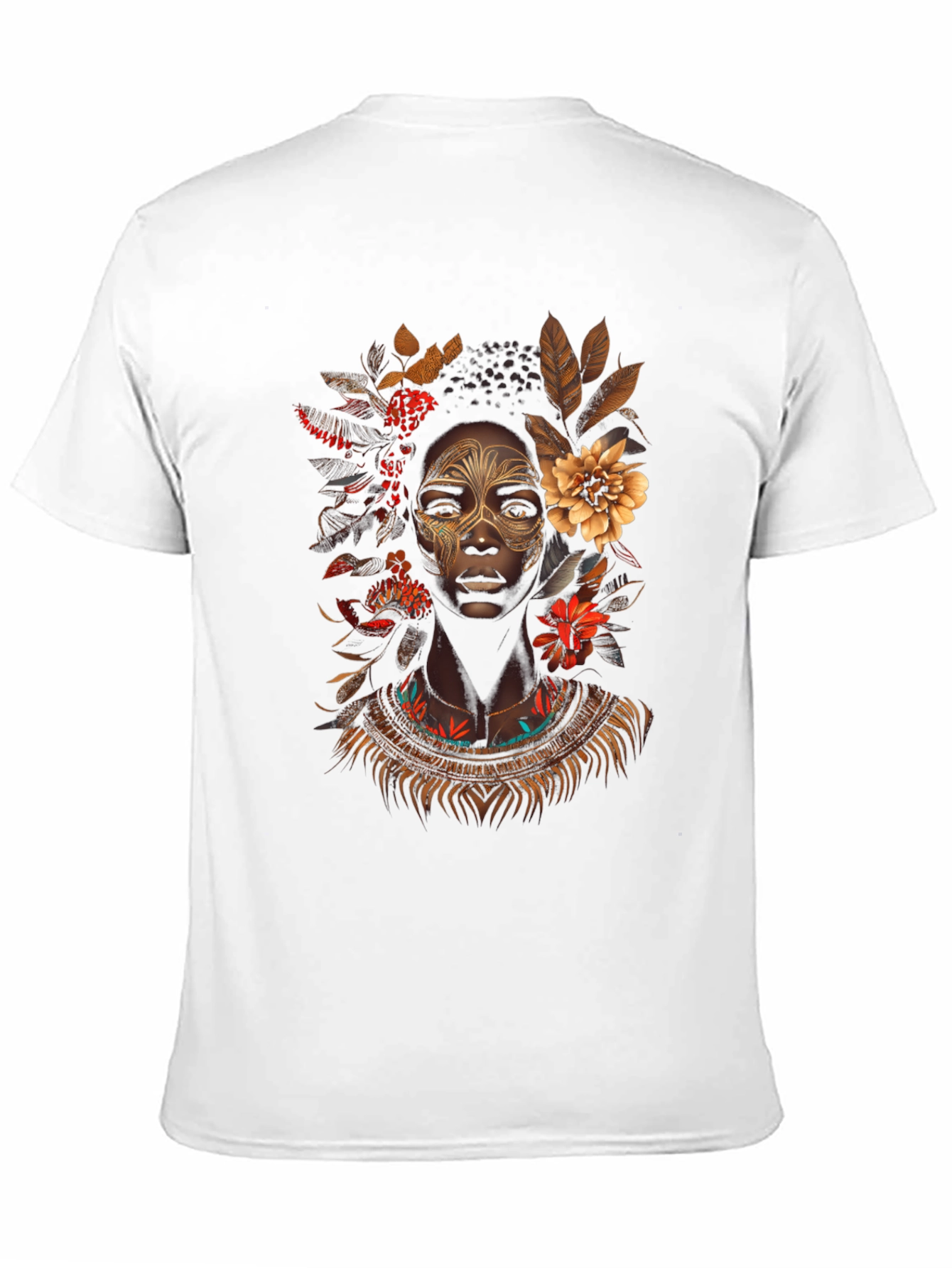 Black Floral Afro-centric Graphic T-Shirt view 11