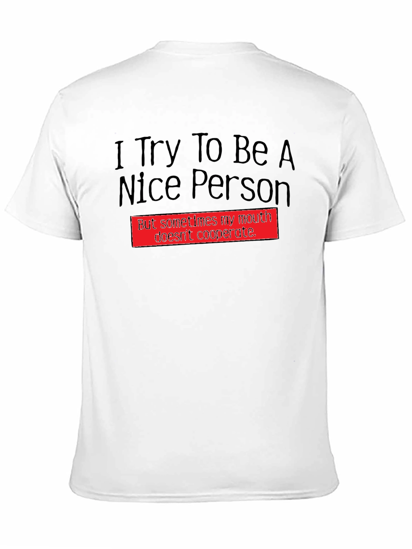 Black Funny "Nice Person" Graphic Tee view 11