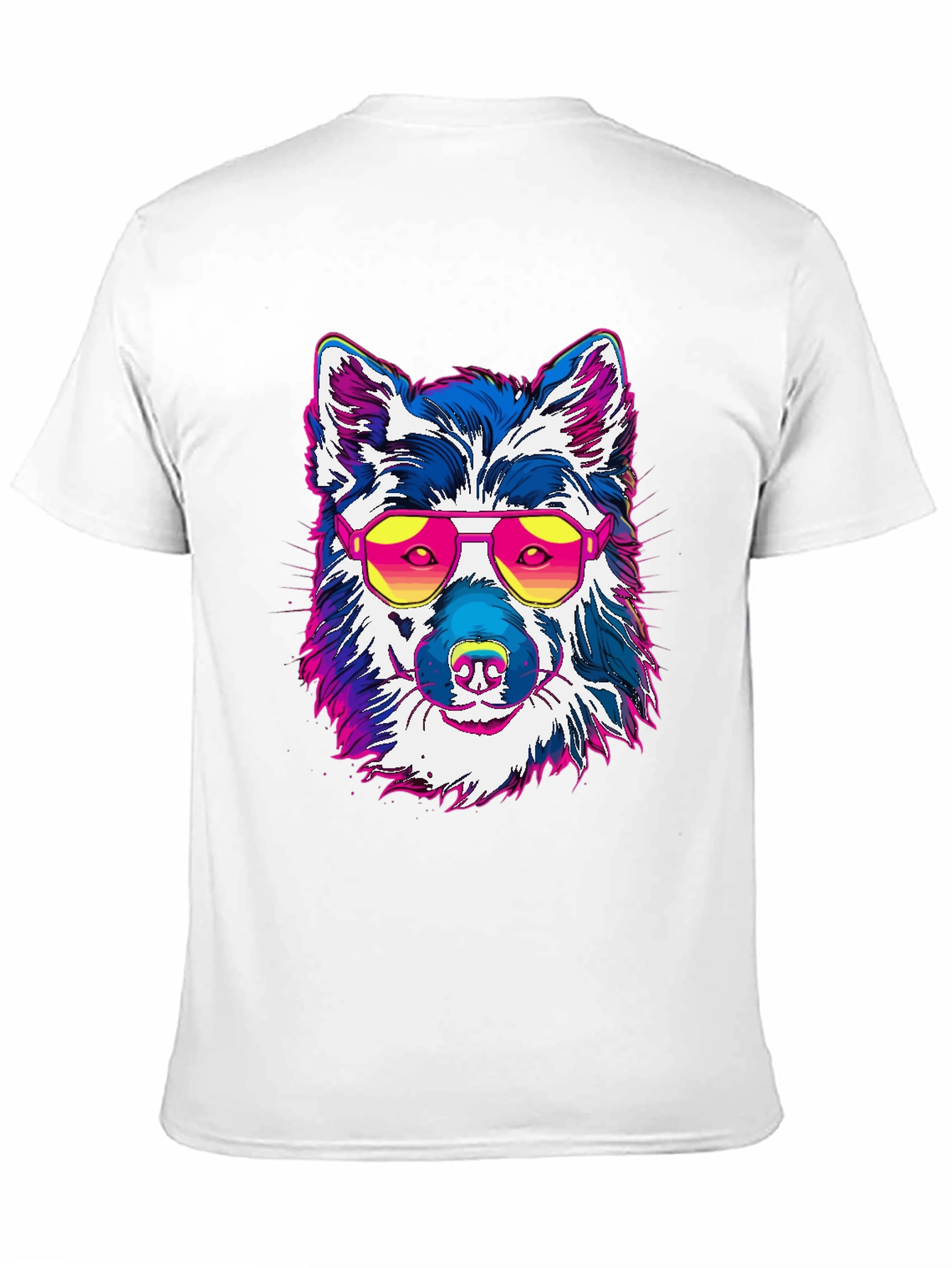 Black Cool Dog Graphic Tee - Retro Style view 11