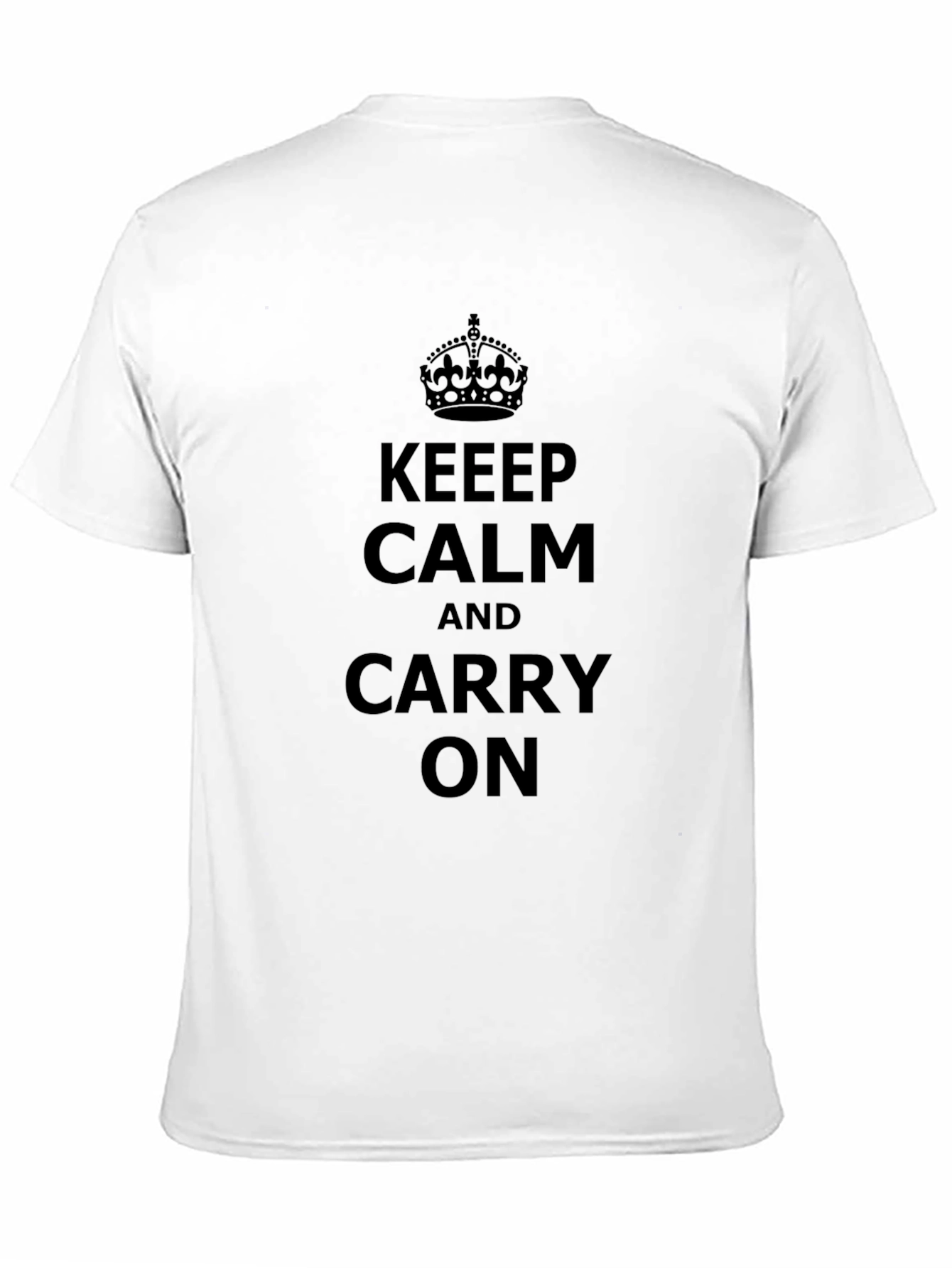 Black Keep Calm and Carry On Black Graphic Tee view 11