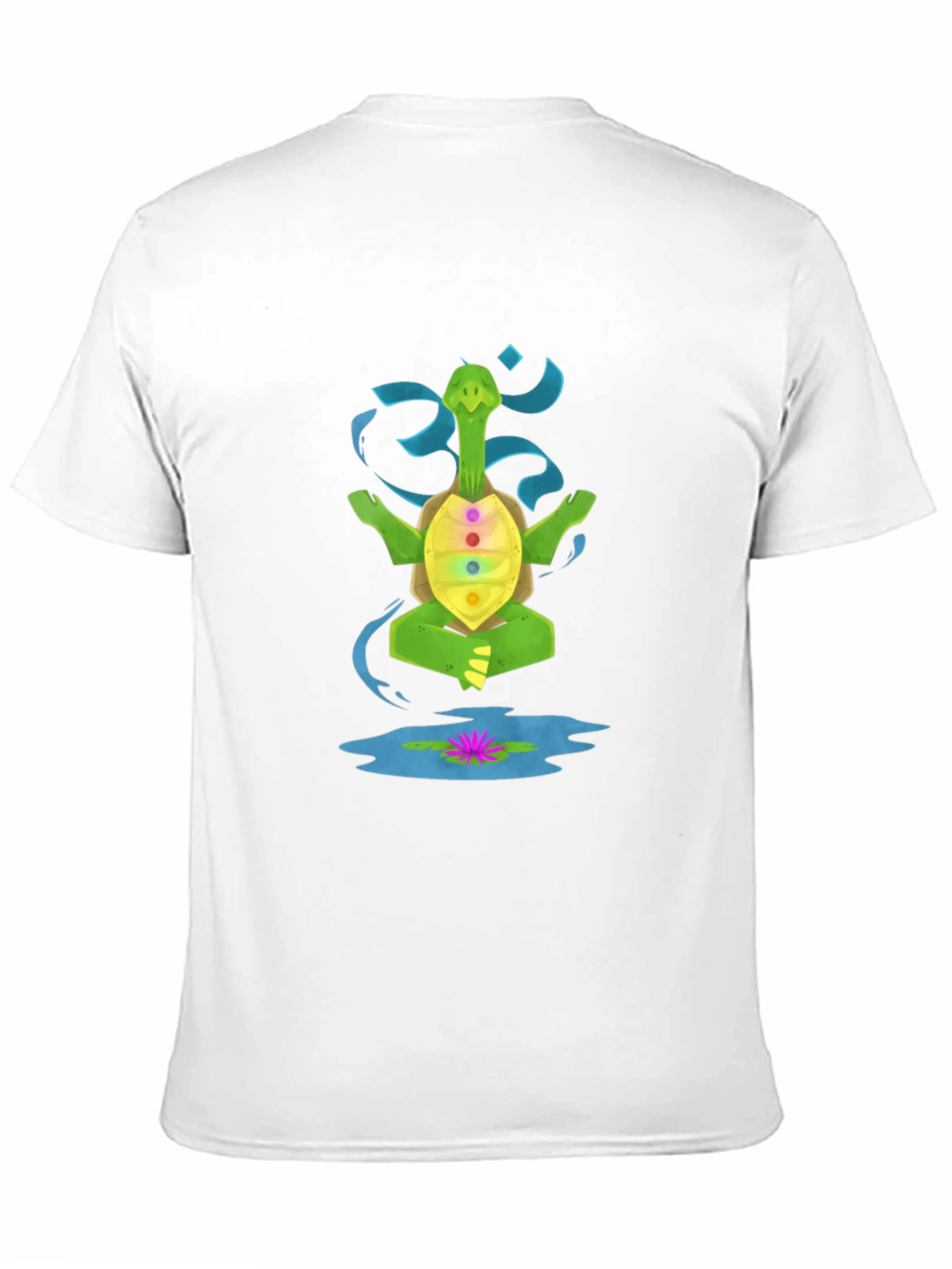 Black Meditating Turtle T-Shirt view 11