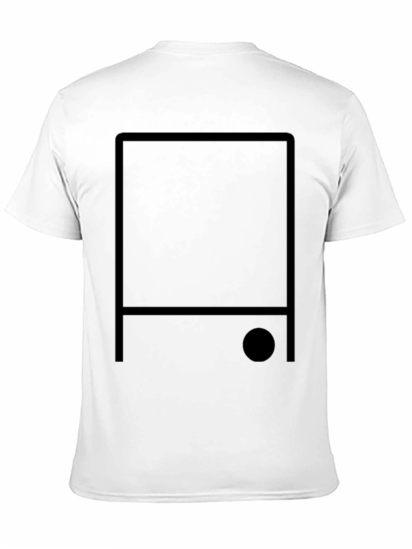 Black Minimalist Black Square T-Shirt - Modern Graphic Tee view 11