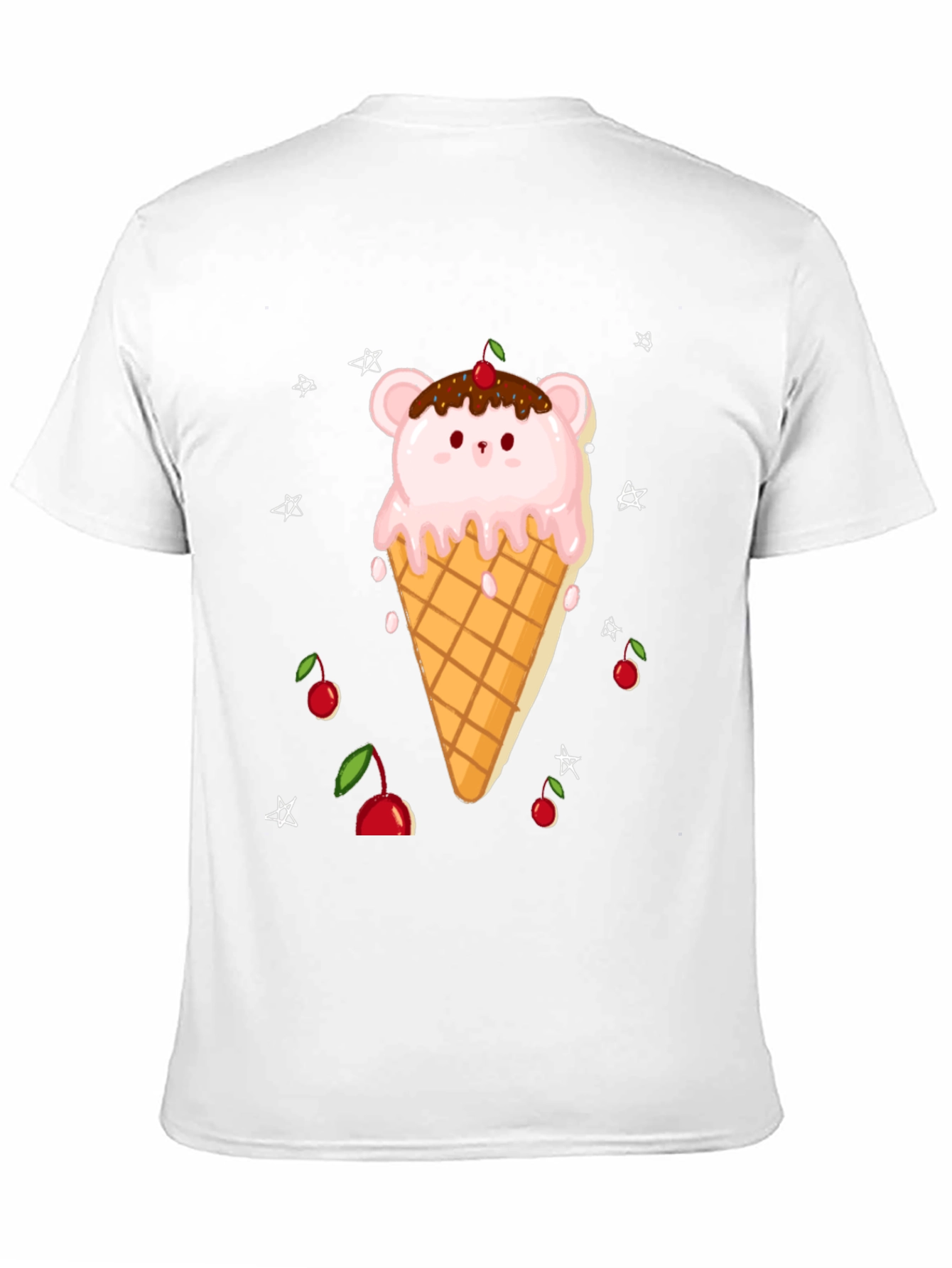 Black Bear Ice Cream Graphic Tee - Fun Trendy Casual view 11