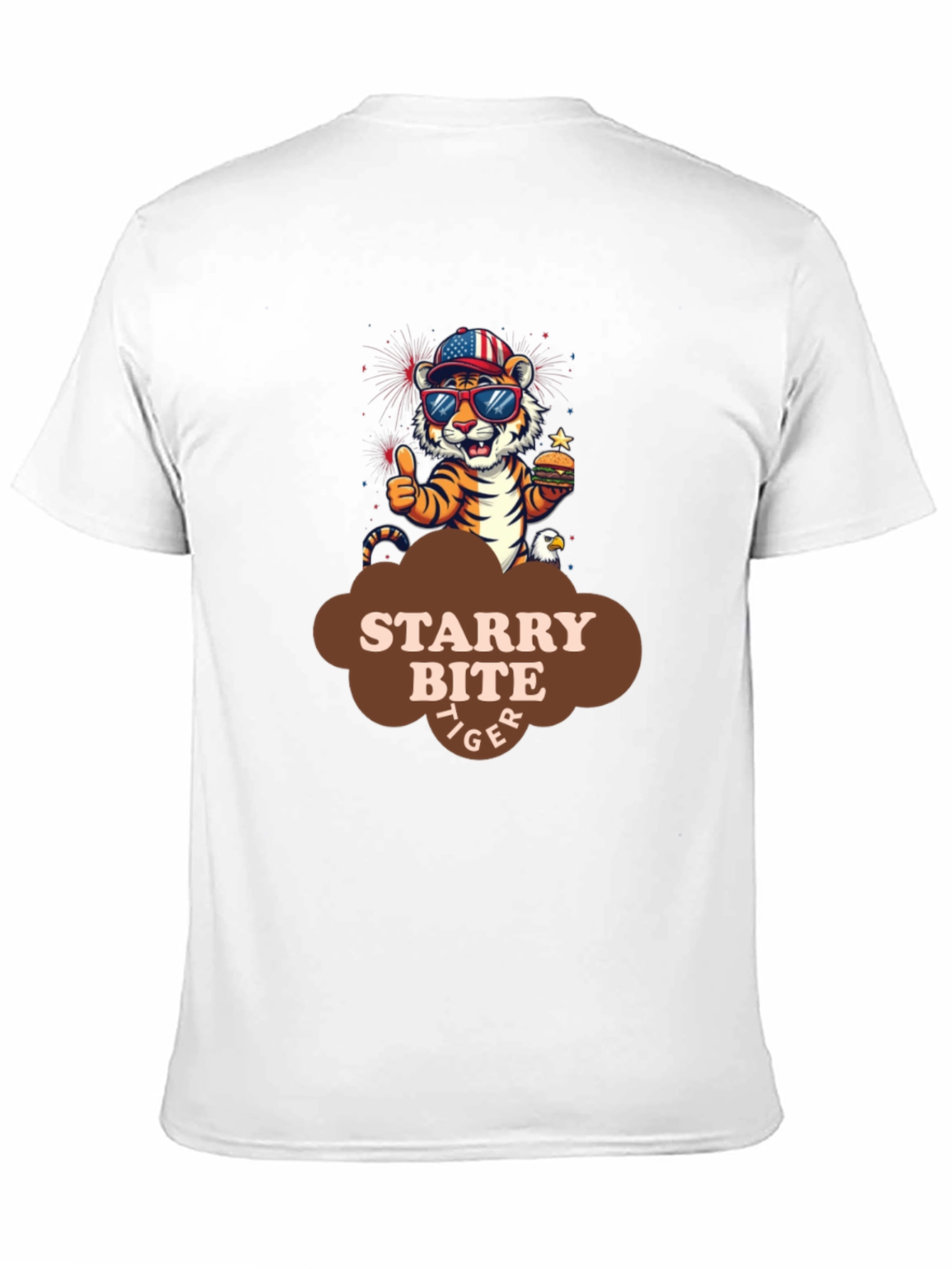 Black Starry Bite Tiger Graphic Tee - Stylish Comfort view 11