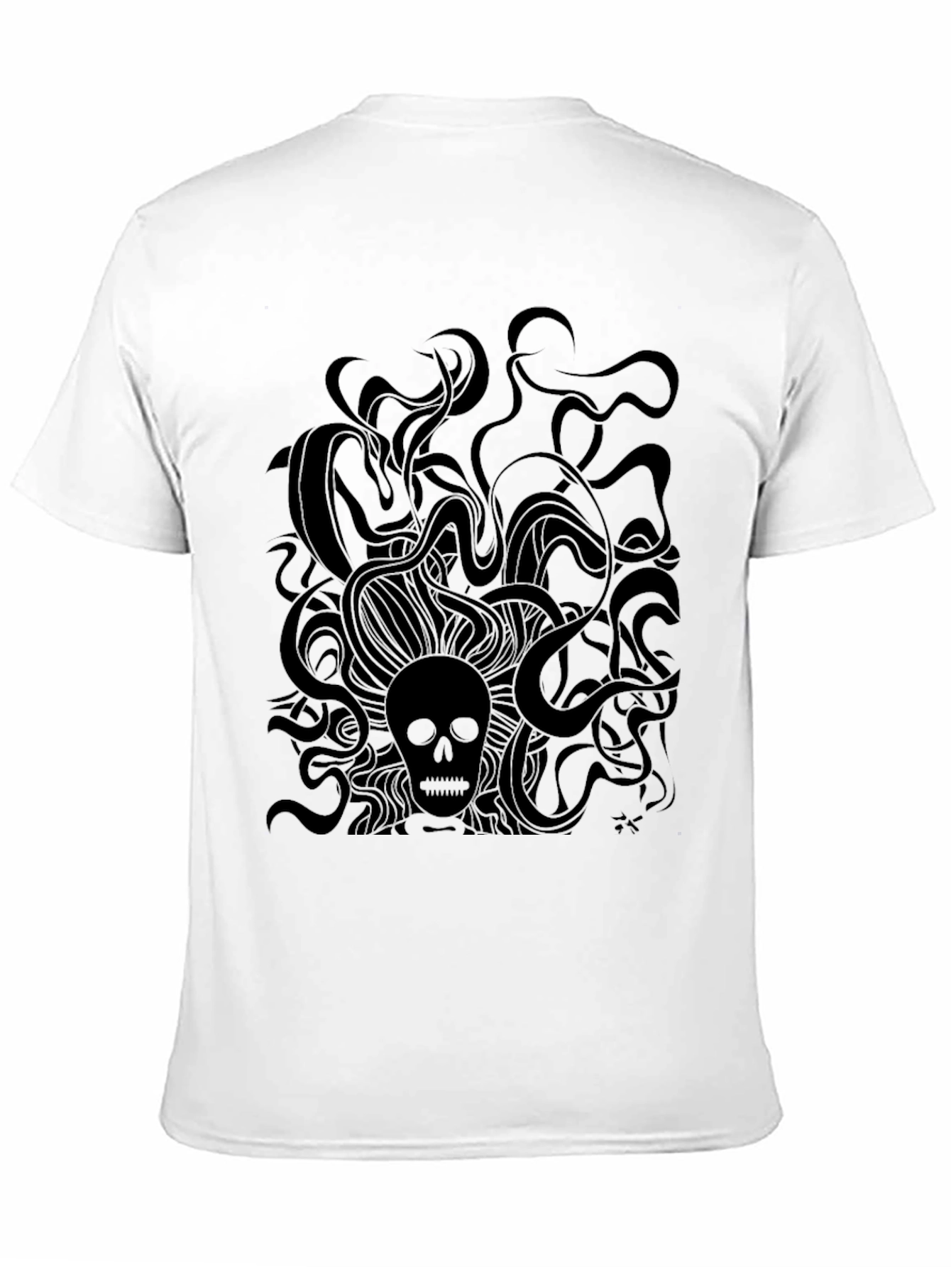 Black Dark Skull Graphic Tee - Premium Cotton Comfort view 11