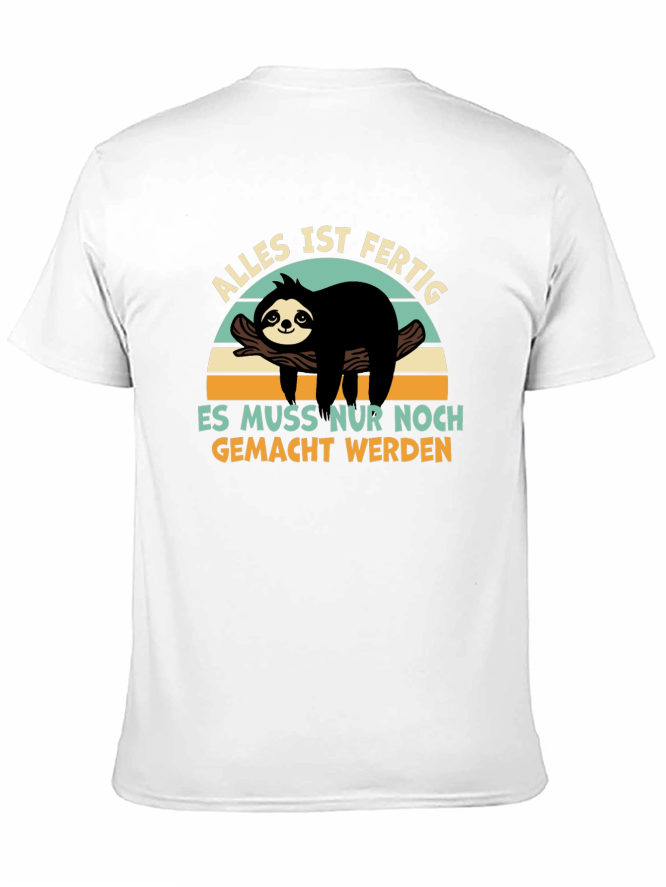 Black Funny Sloth T-Shirt - Alles Ist Fertig view 11