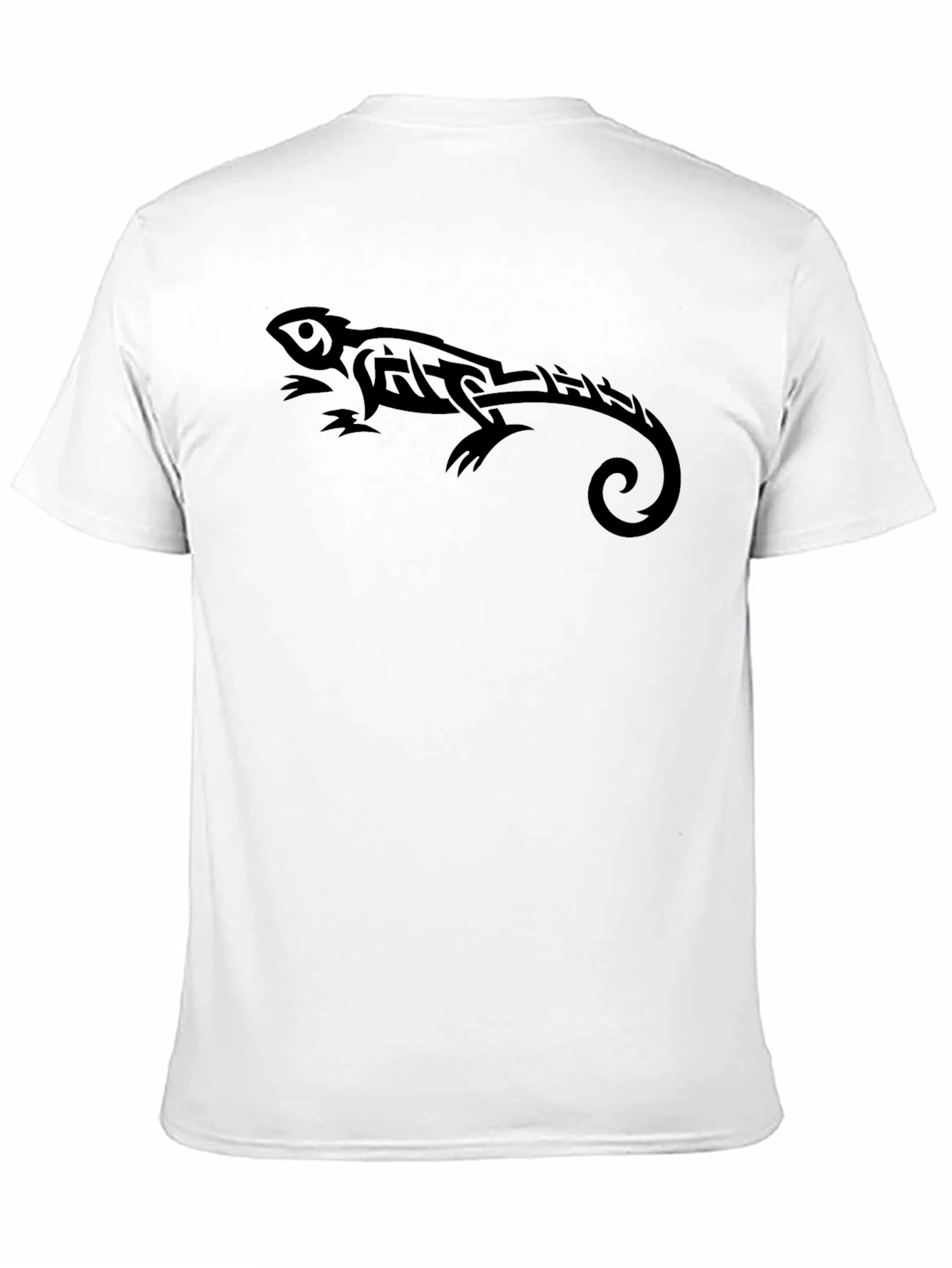 Black Lizard Graphic Tee - Men's Short Sleeve Black T-Shirt view 11