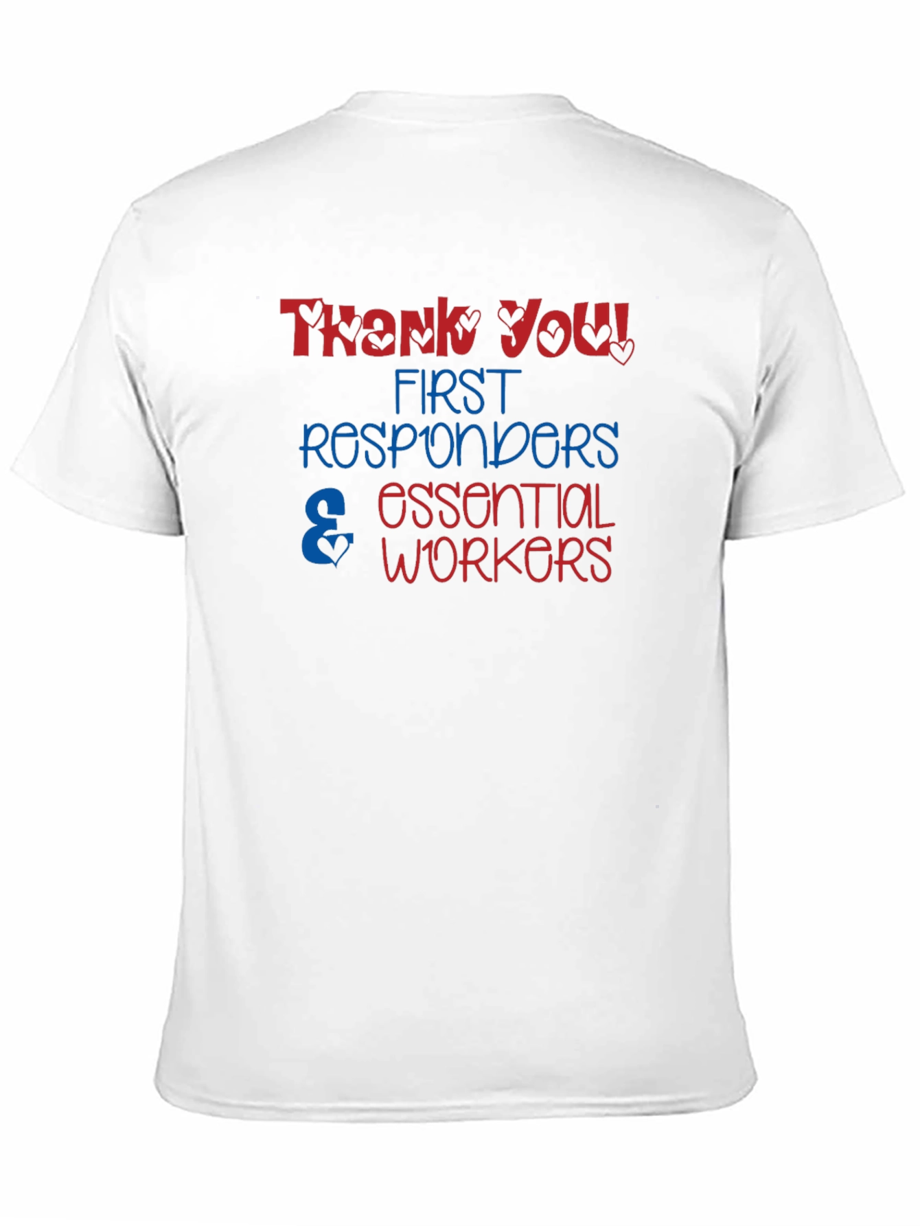 Black Thank You Essential Workers Graphic T-Shirt view 11