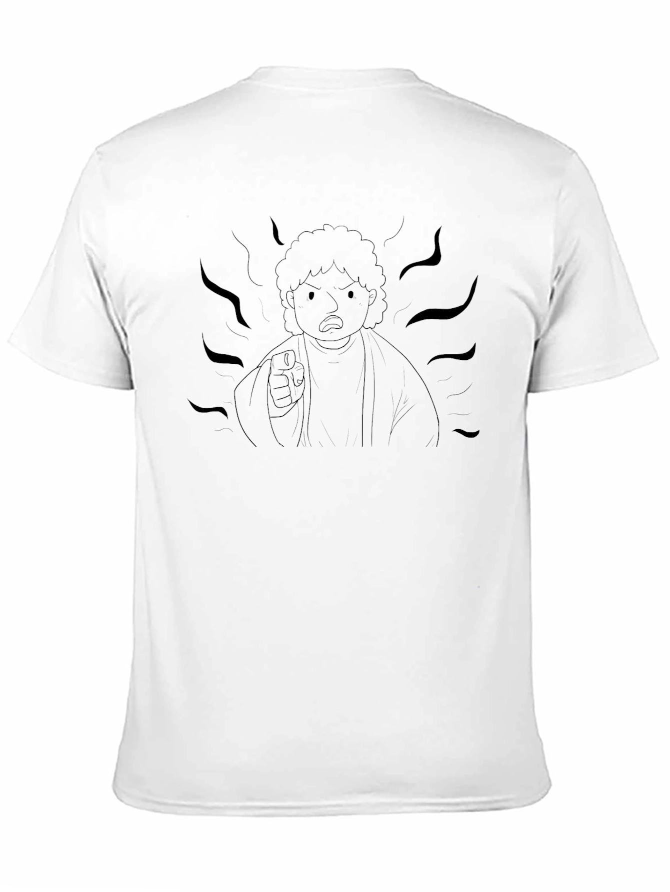 Black Black Graphic Tee - Angry Cartoon Character view 11