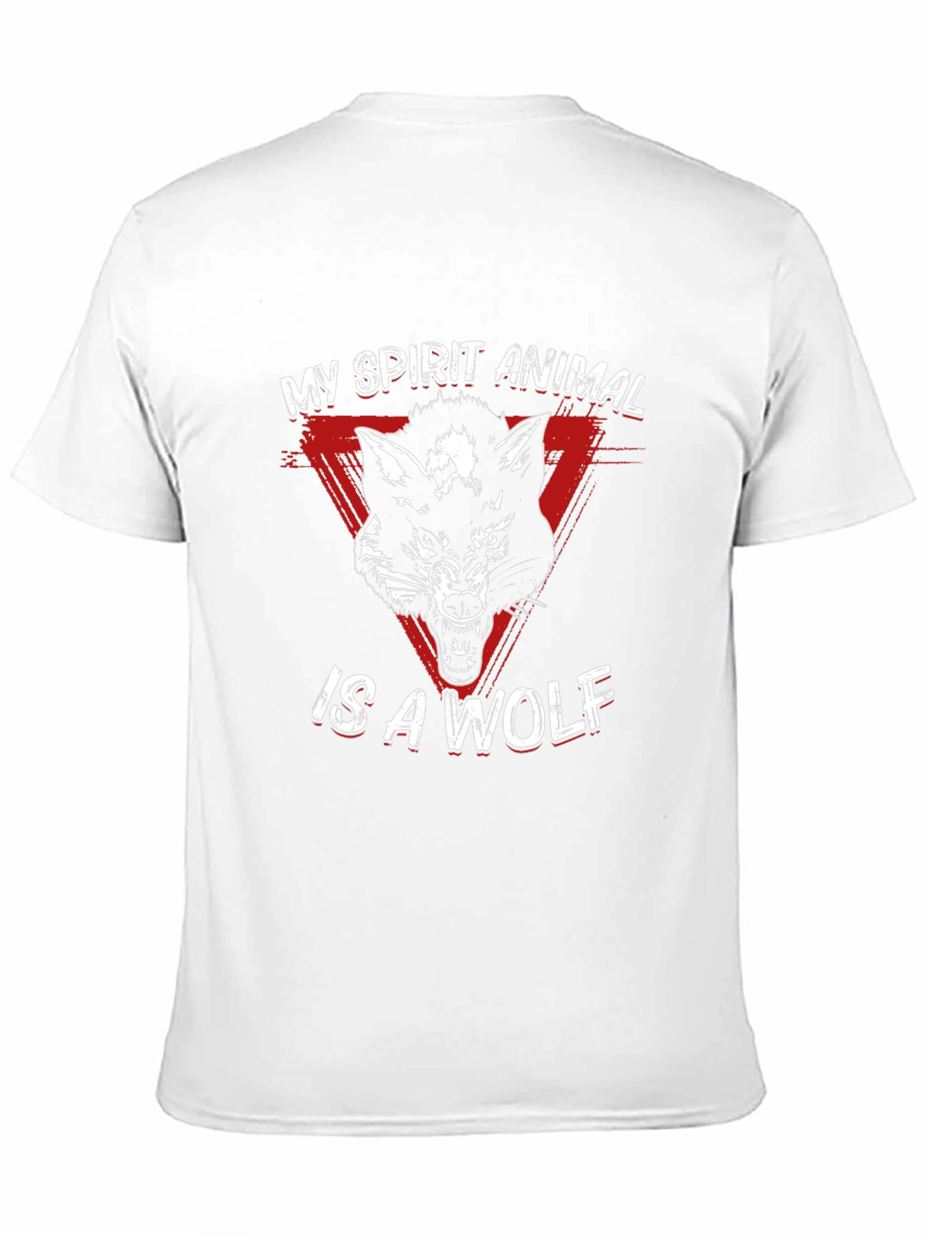 Black My Spirit Animal is a Wolf Graphic Tee - Black view 11