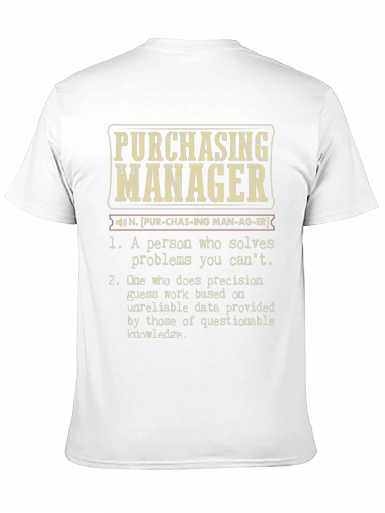 Black Purchasing Manager Definition T-Shirt view 11