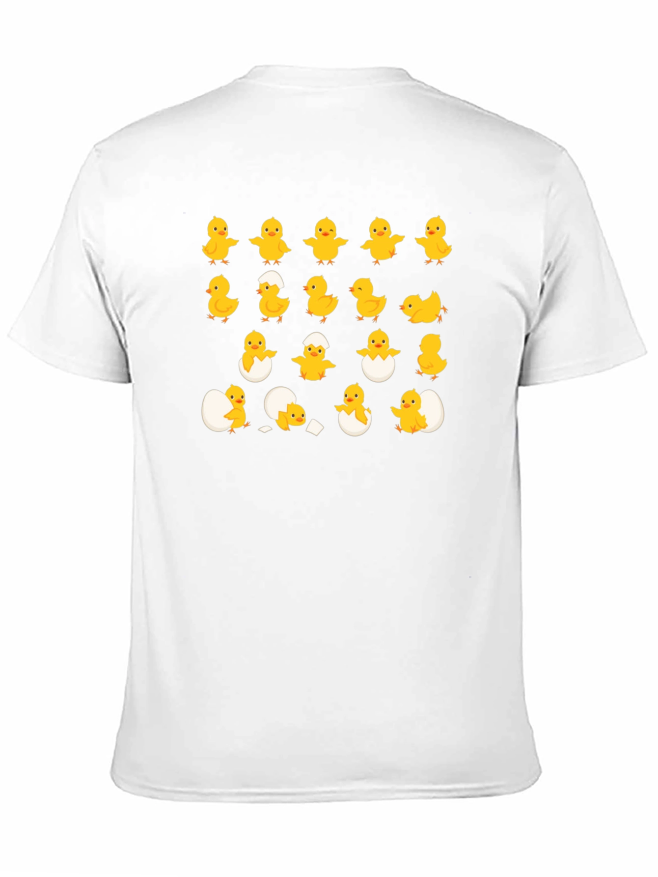 Black Cute Chick Hatching Black T-Shirt view 11