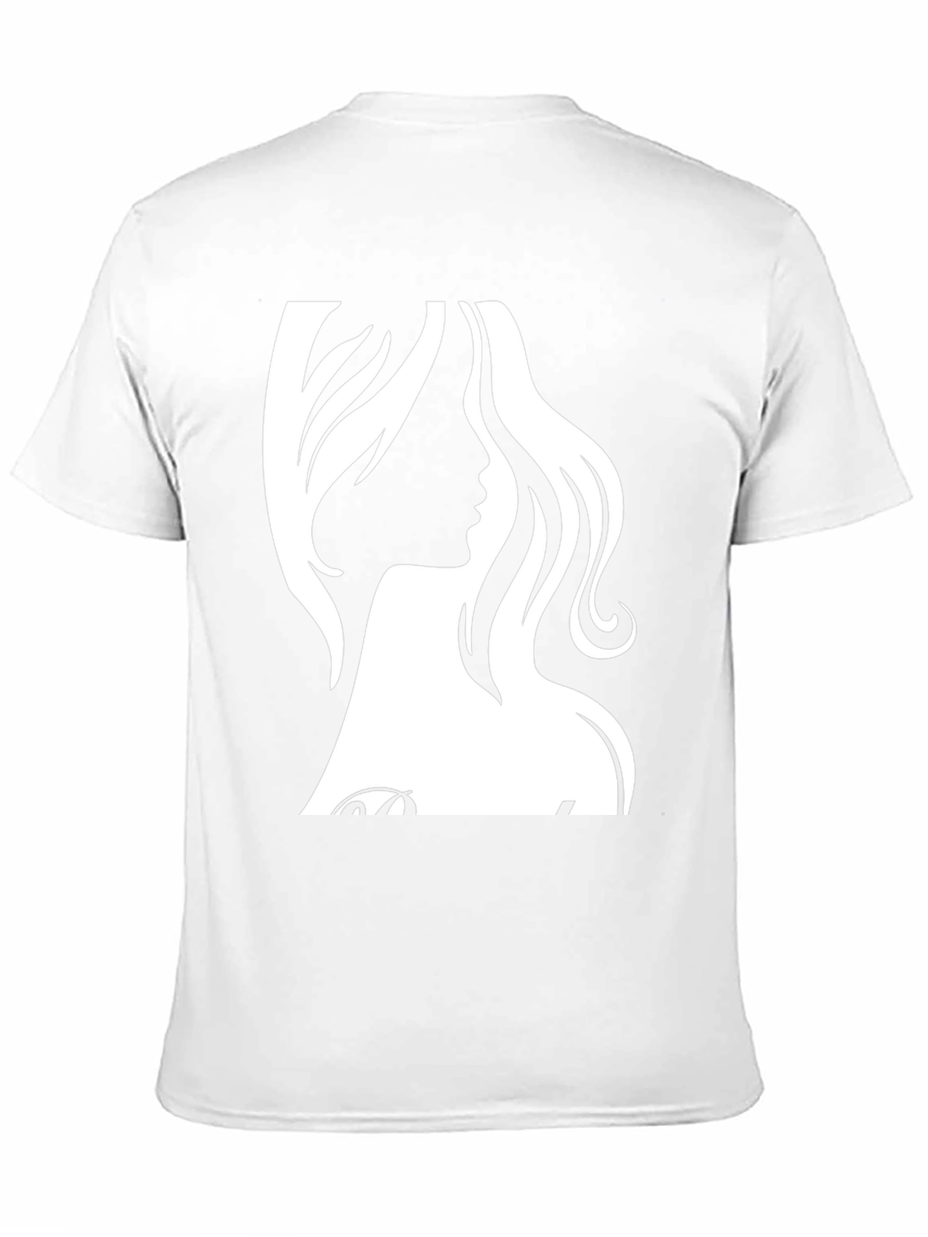 Black Stylish Black T-Shirt with Elegant Woman Silhouette view 11