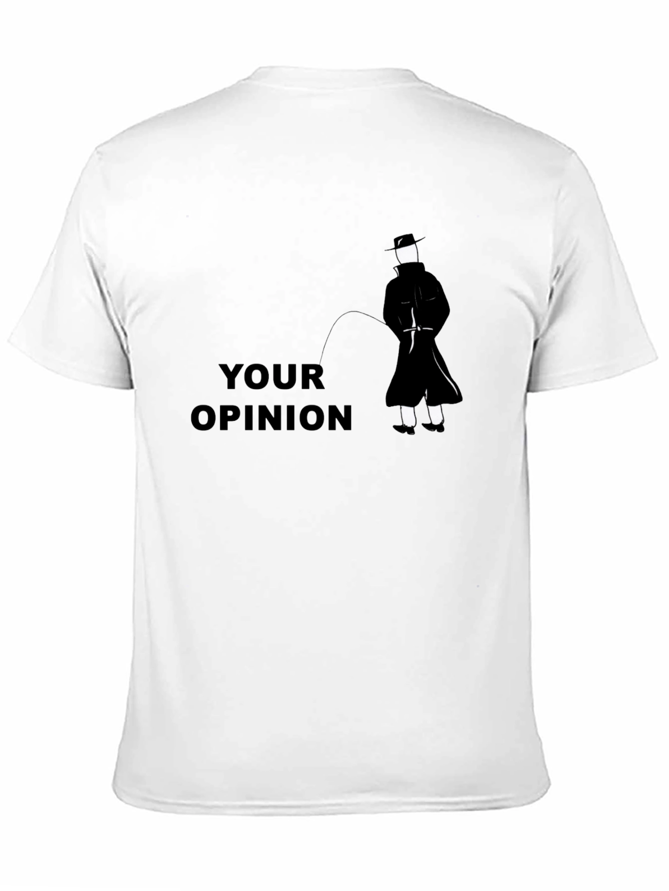 Black Humorous "Your Opinion" Graphic T-Shirt view 11