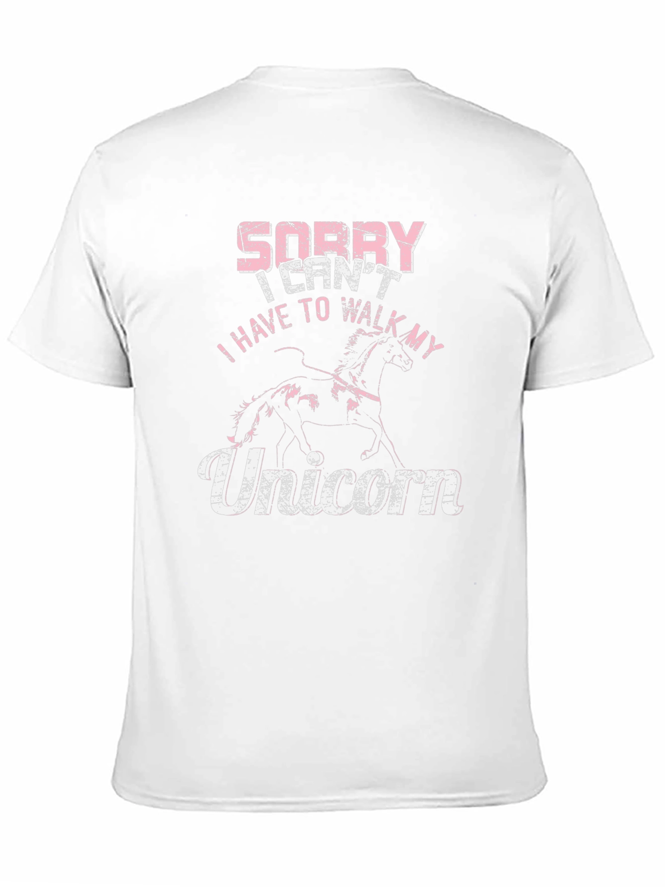 Black Sorry I Can't Unicorn T-Shirt view 11