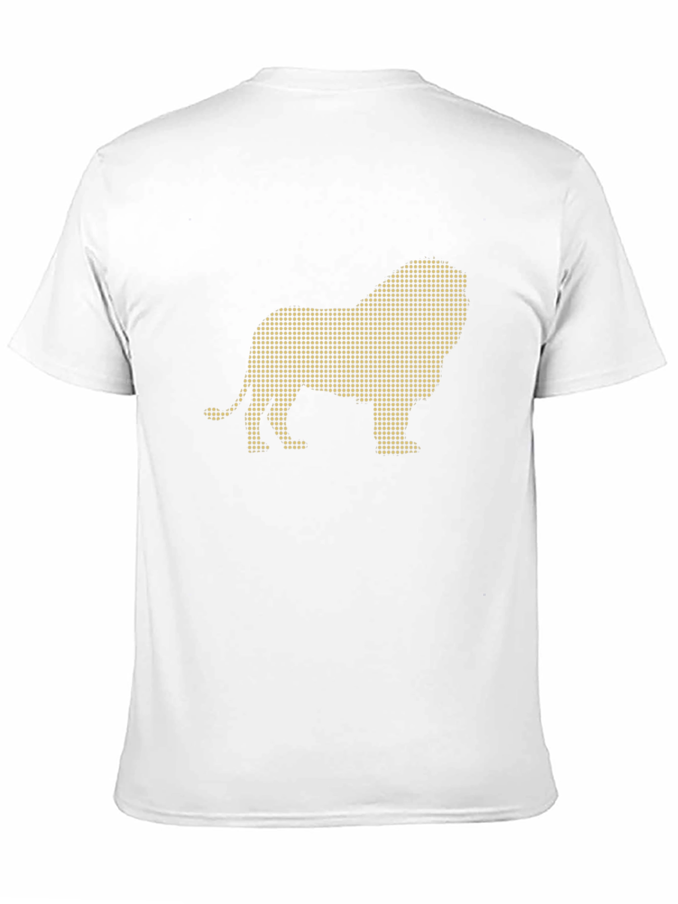Black Lion Dot Art Graphic Black T-Shirt view 11